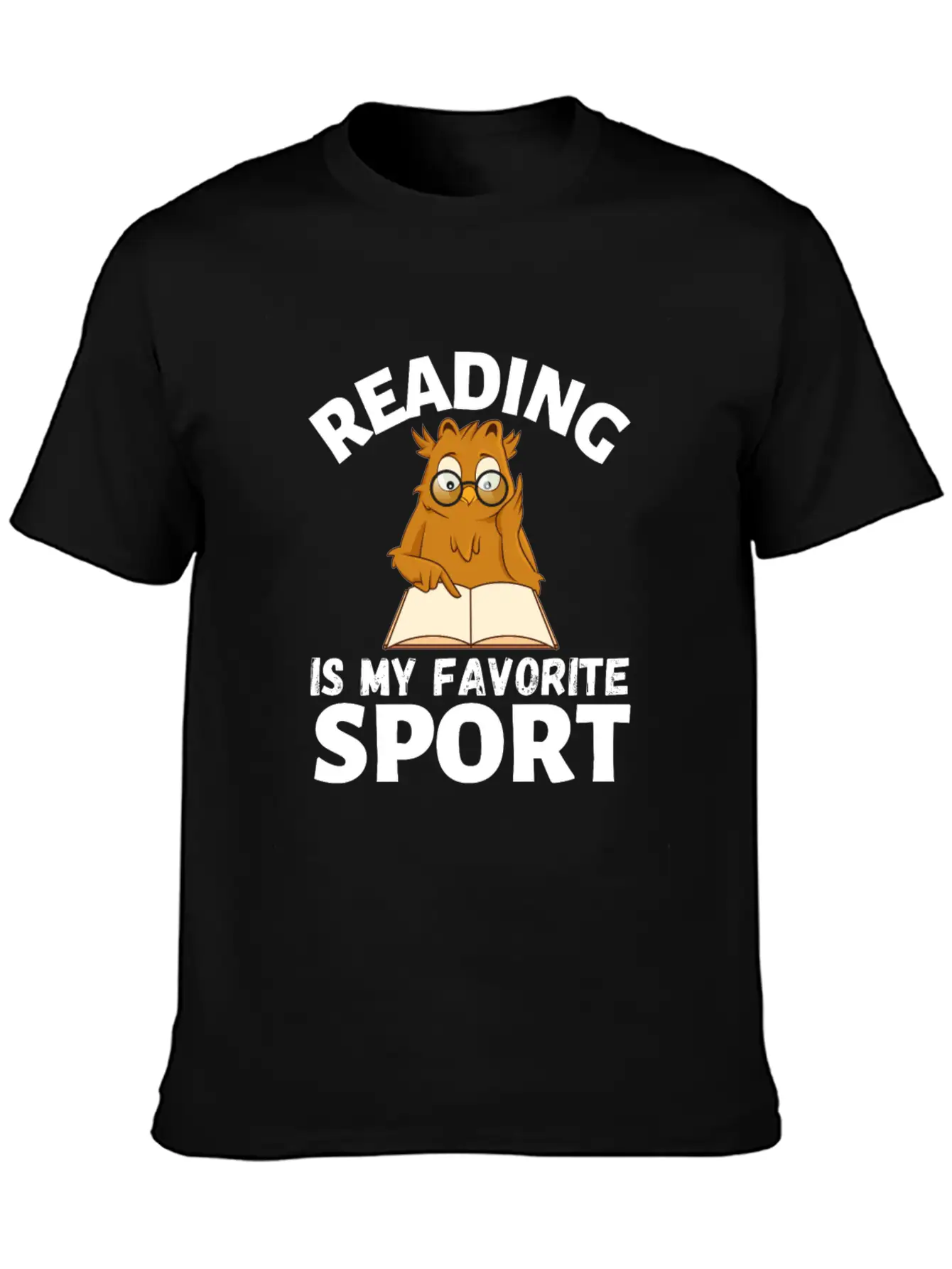 Reading Is My Favorite Sport. Owl Is Reading Timeless Short Sleeve Tee – Comfy And Minimalist Design