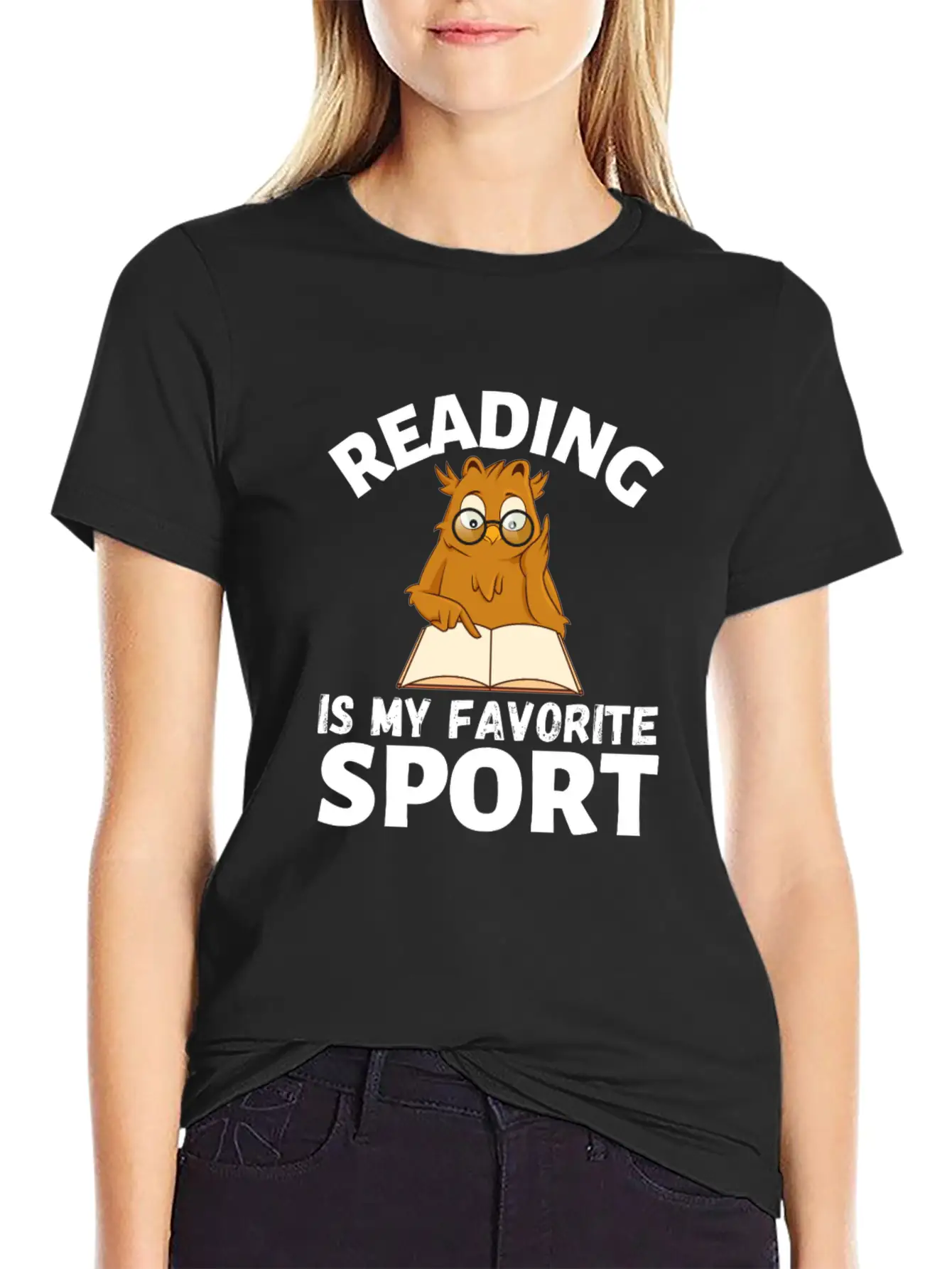Reading Is My Favorite Sport. Owl Is Reading Timeless Short Sleeve Tee – Comfy And Minimalist Design