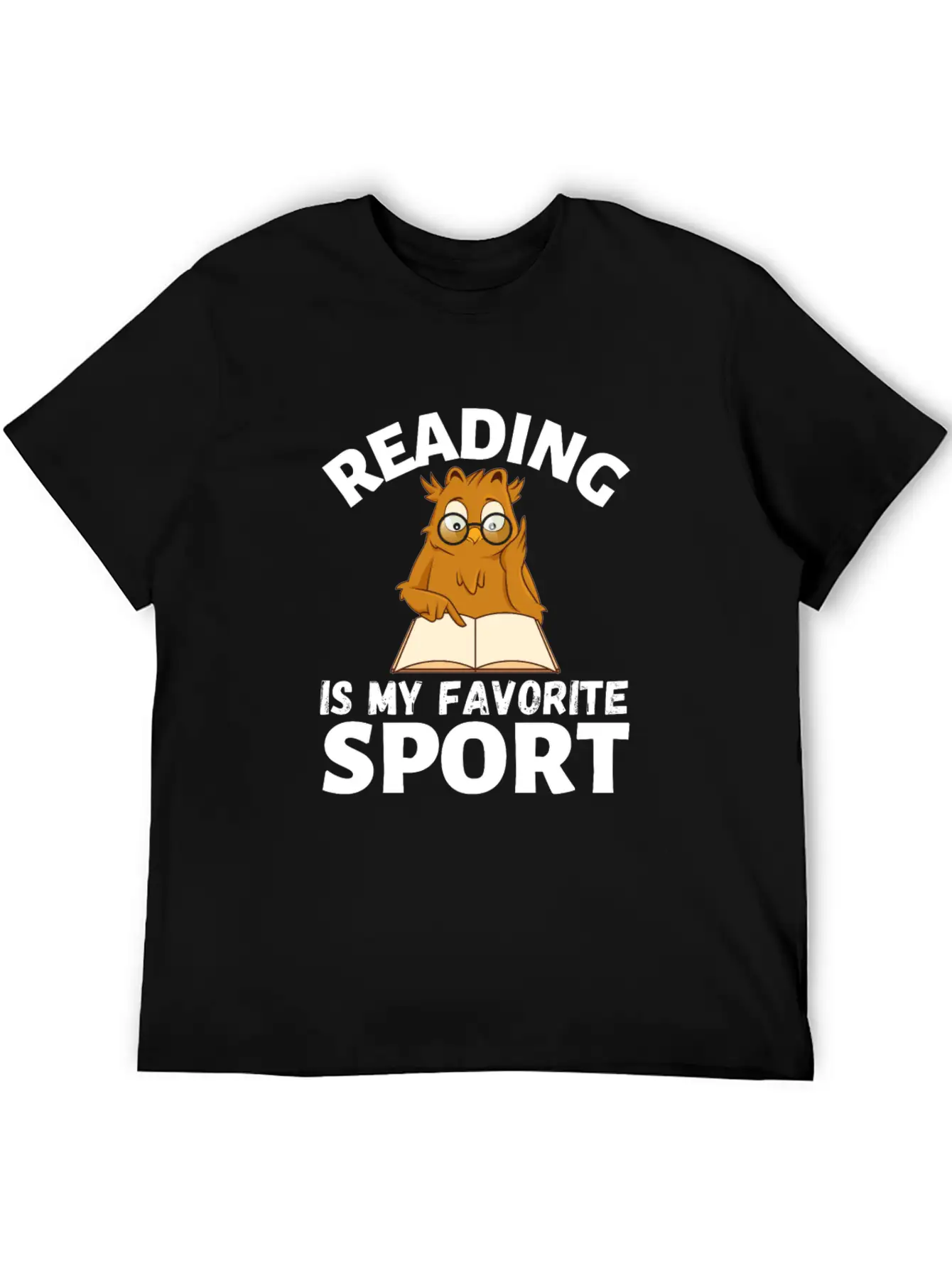 Reading Is My Favorite Sport. Owl Is Reading Timeless Short Sleeve Tee – Comfy And Minimalist Design