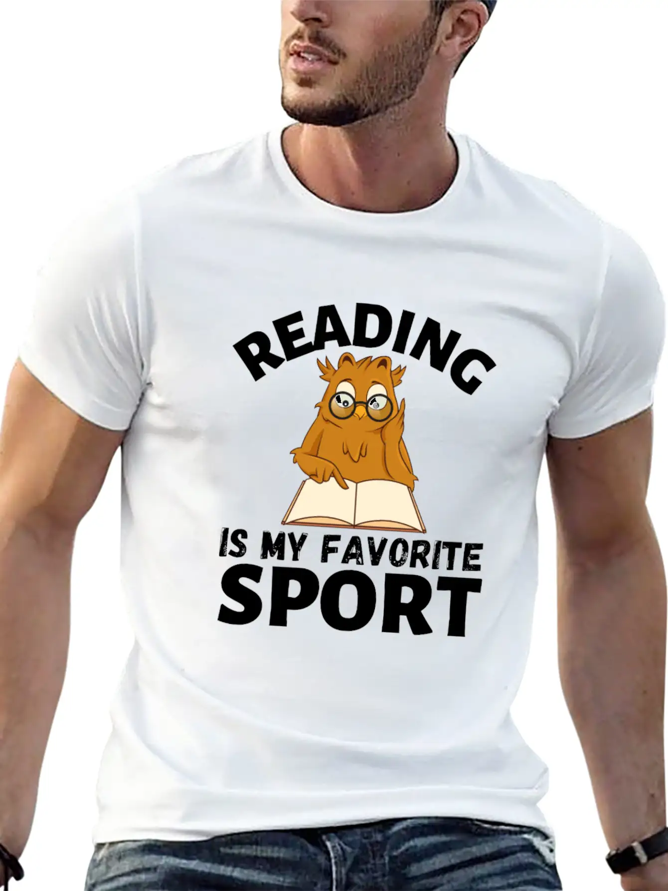 Reading Is My Favorite Sport. Owl Is Reading Timeless Short Sleeve Tee – Comfy And Minimalist Design