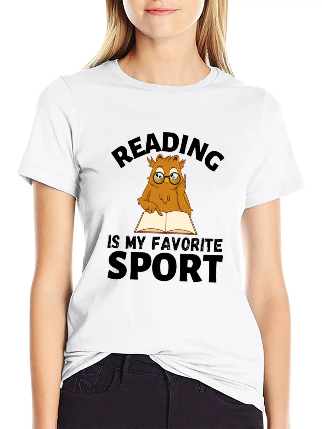 Reading Is My Favorite Sport. Owl Is Reading Timeless Short Sleeve Tee – Comfy And Minimalist Design