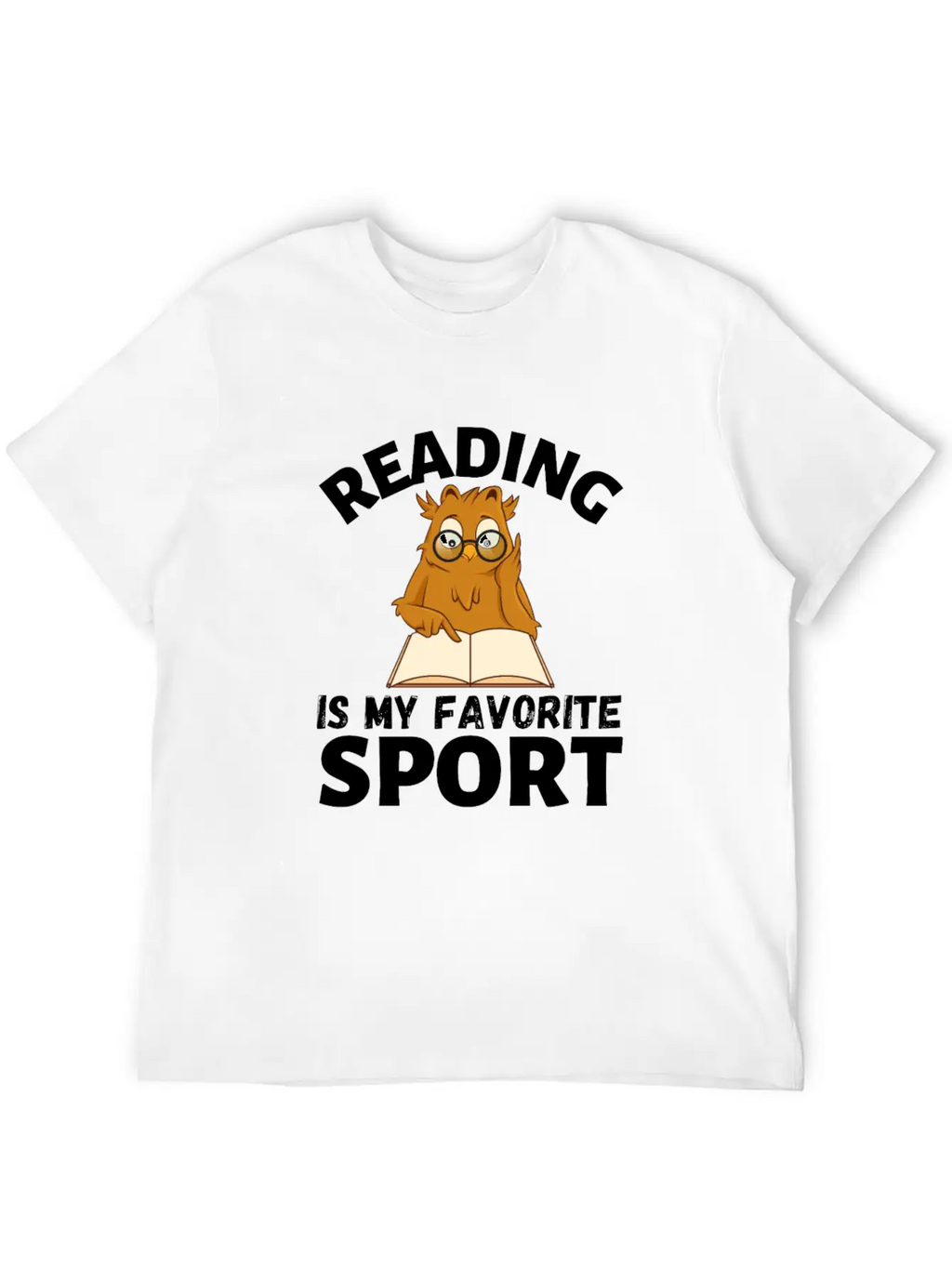 Reading Is My Favorite Sport. Owl Is Reading Timeless Short Sleeve Tee – Comfy And Minimalist Design