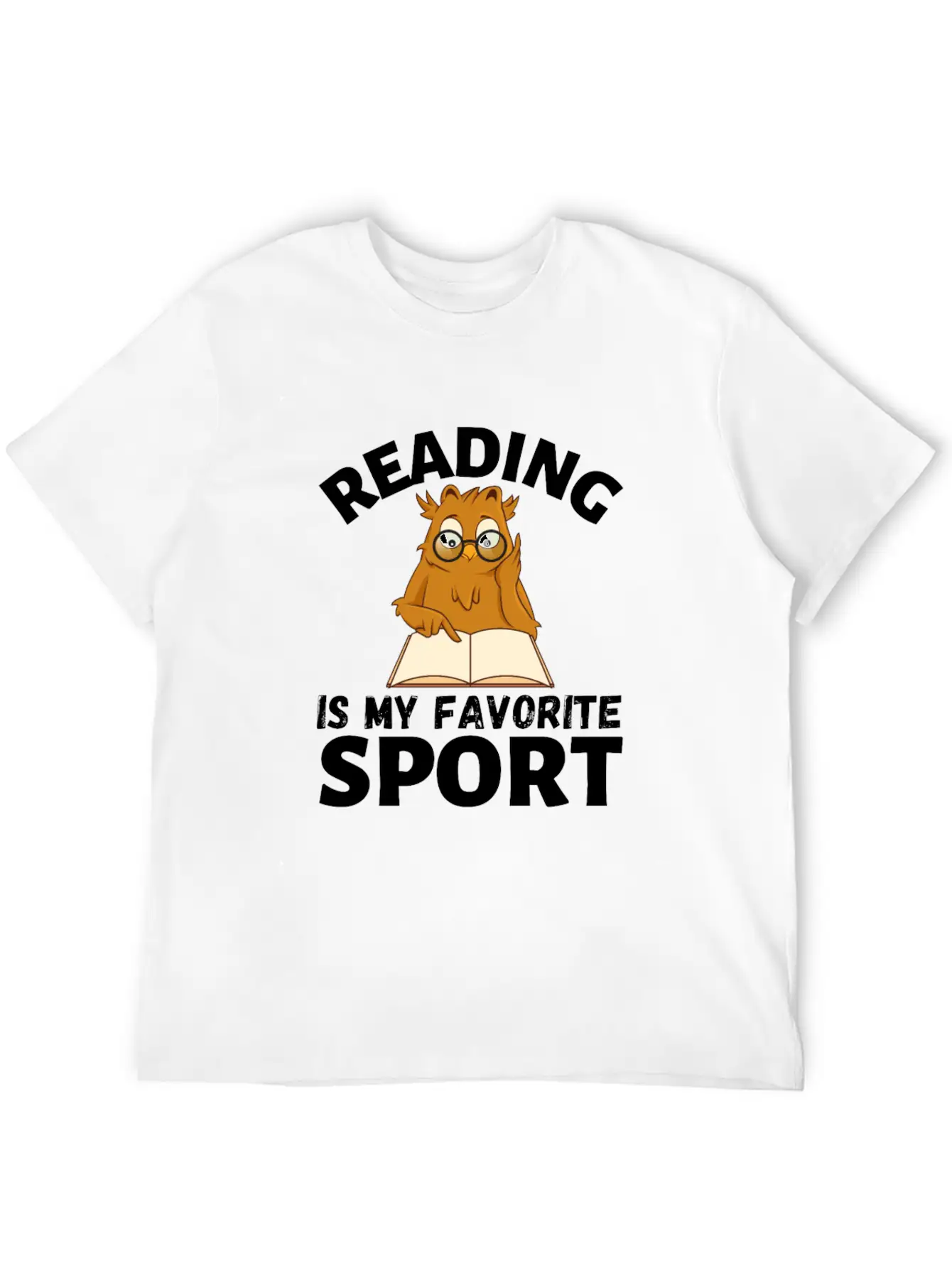 Reading Is My Favorite Sport. Owl Is Reading Timeless Short Sleeve Tee – Comfy And Minimalist Design