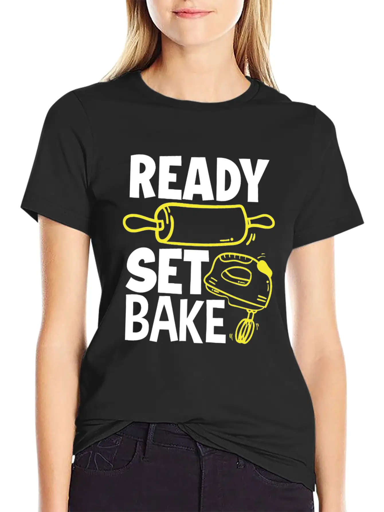 Ready Set Bake Baking Baker Gift Breathable Graphic T-Shirt – Perfect For Casual Days