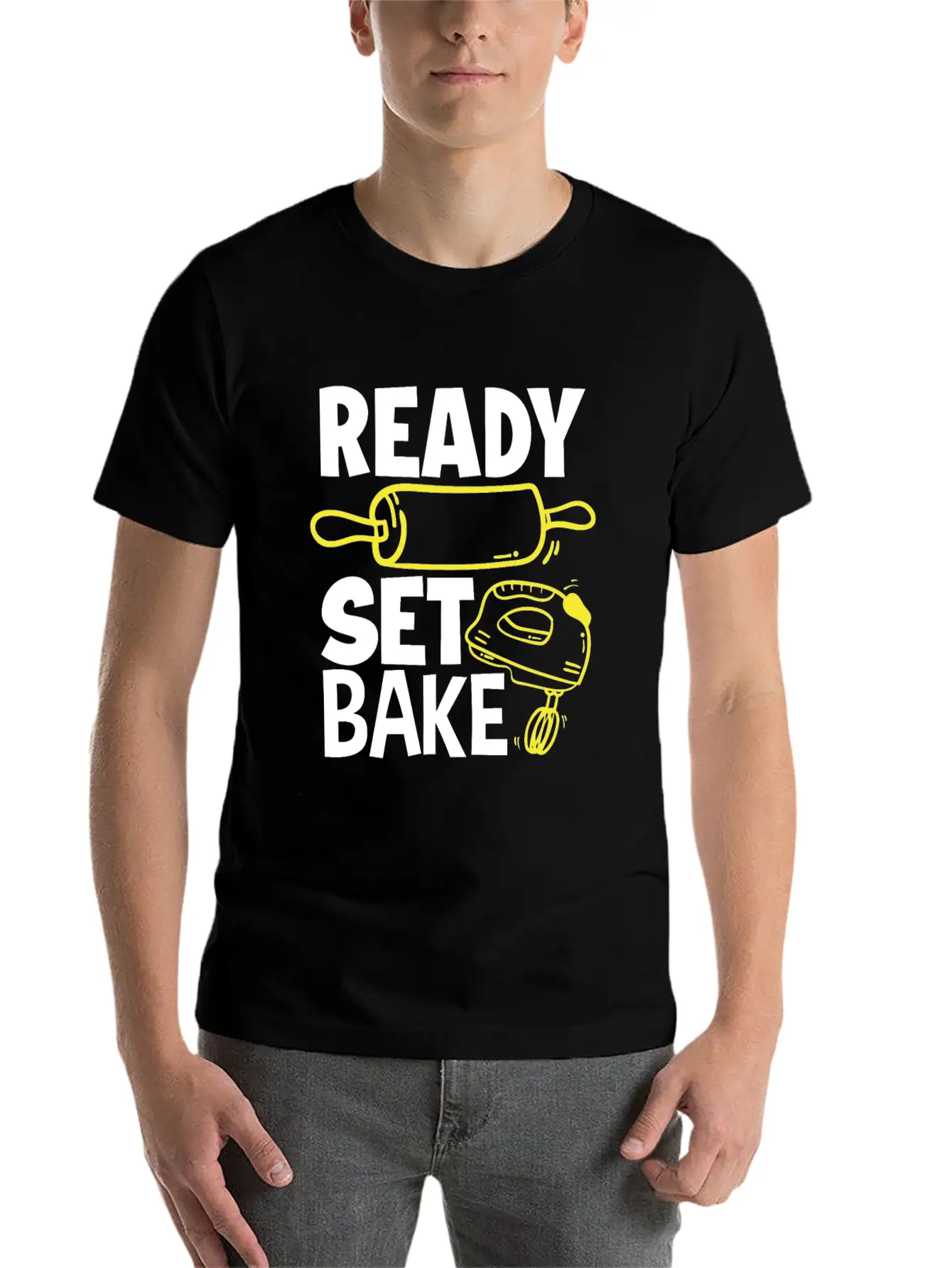 Ready Set Bake Baking Baker Gift Breathable Graphic T-Shirt – Perfect For Casual Days