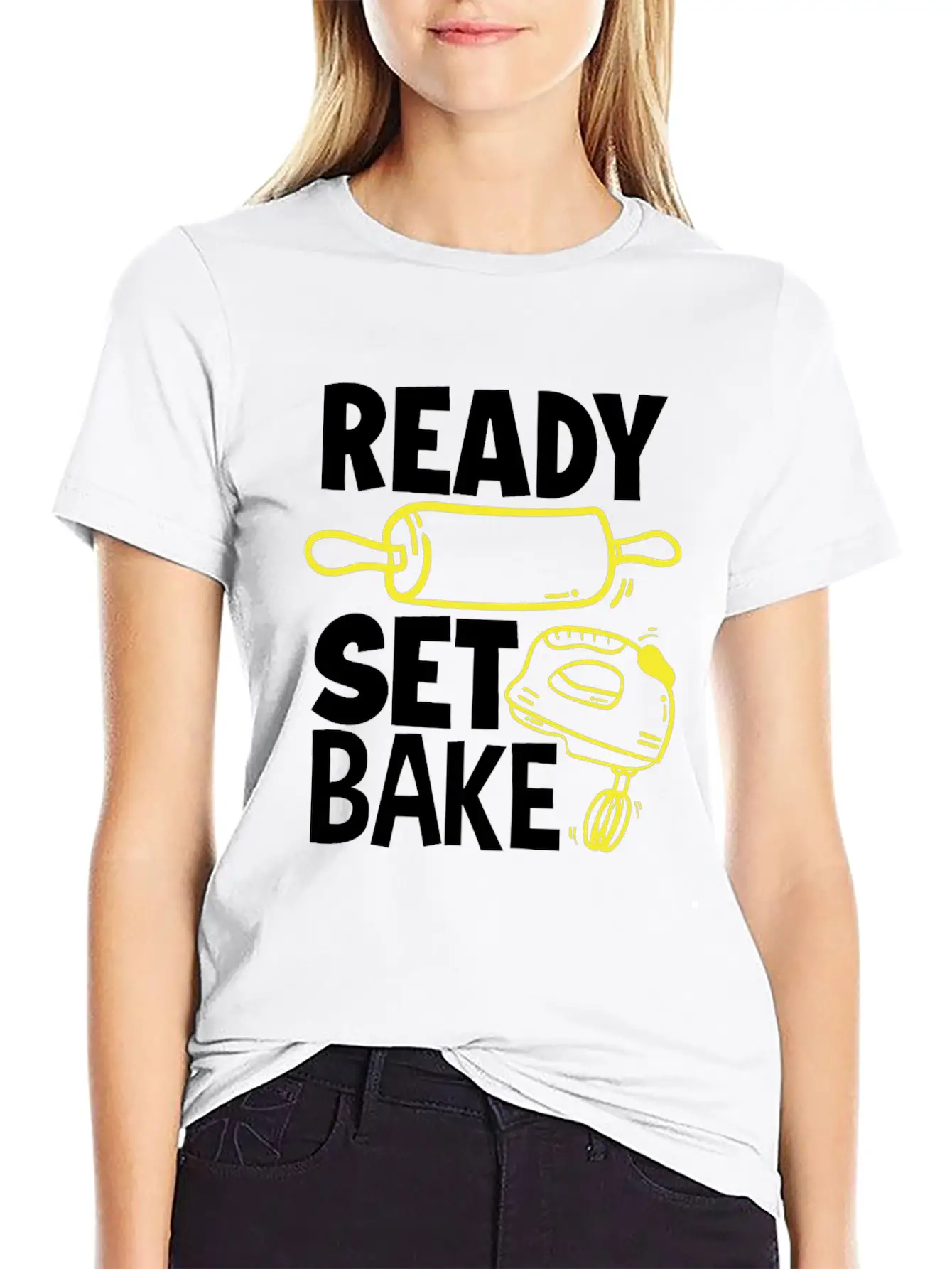 Ready Set Bake Baking Baker Gift Breathable Graphic T-Shirt – Perfect For Casual Days