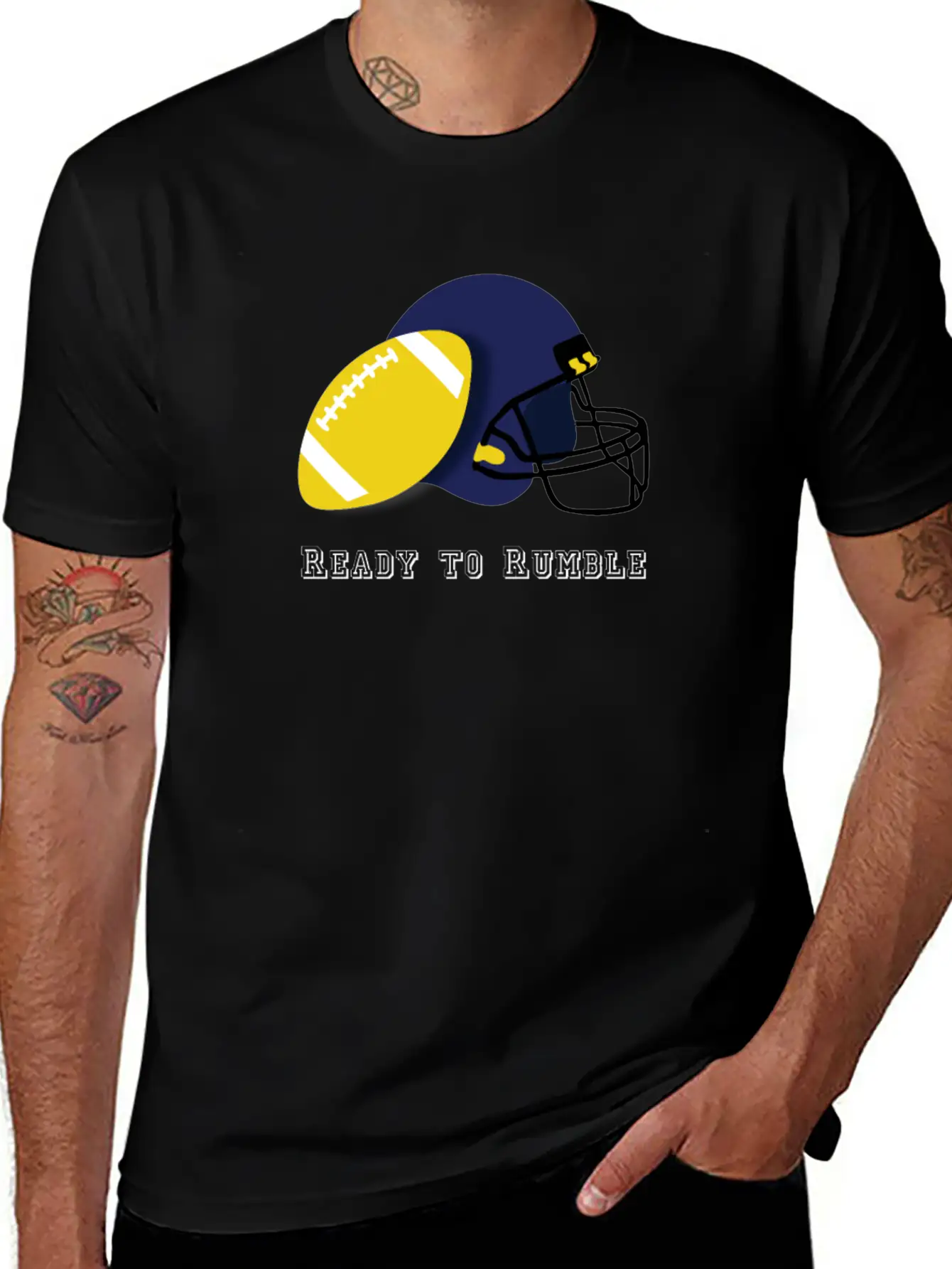 Ready To Rumble Sport Training Football Essential Cotton Tee For Daily Outfits – Unisex Style