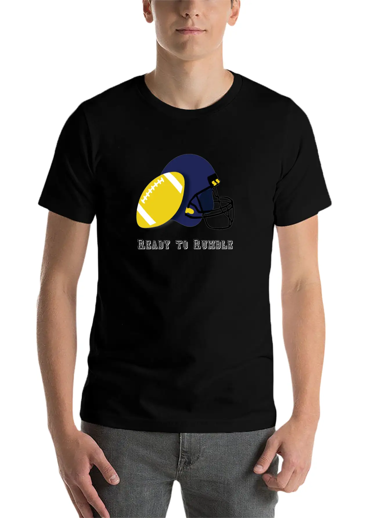 Ready To Rumble Sport Training Football Essential Cotton Tee For Daily Outfits – Unisex Style