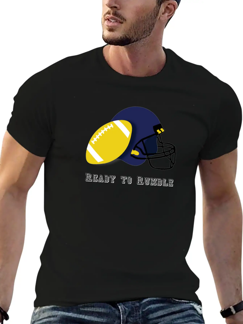 Ready To Rumble Sport Training Football Essential Cotton Tee For Daily Outfits – Unisex Style