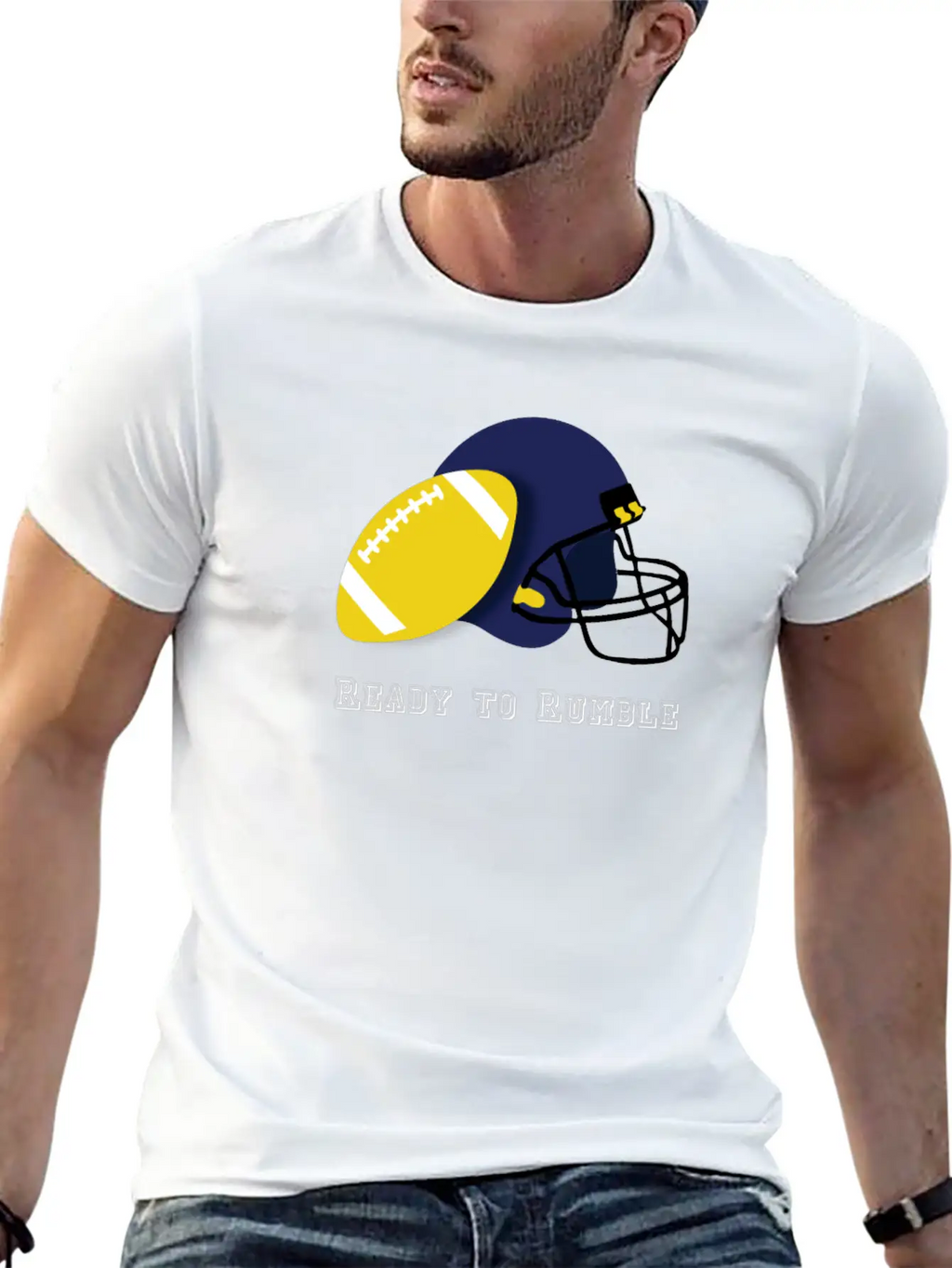 Ready To Rumble Sport Training Football Essential Cotton Tee For Daily Outfits – Unisex Style