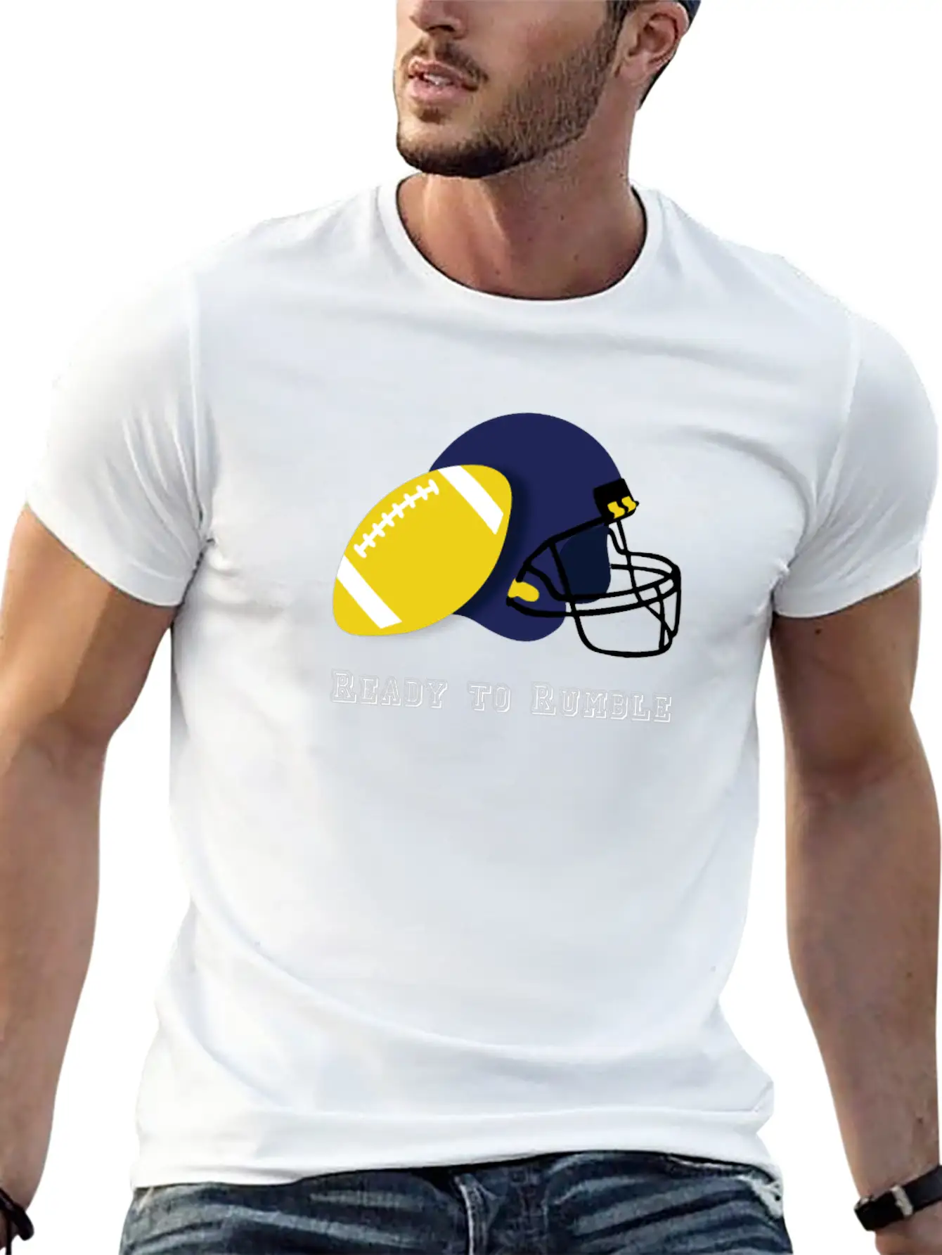 Ready To Rumble Sport Training Football Essential Cotton Tee For Daily Outfits – Unisex Style