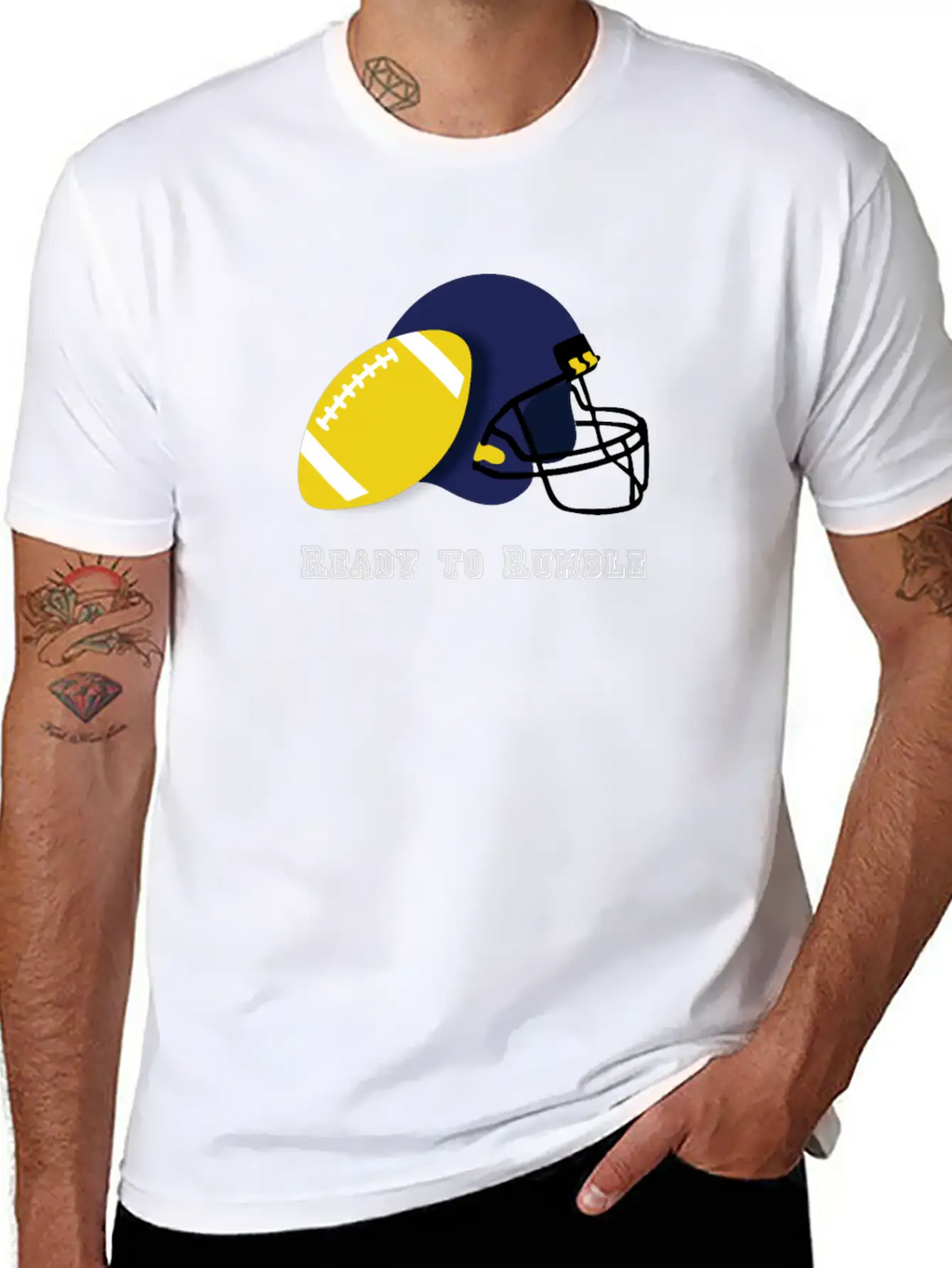 Ready To Rumble Sport Training Football Essential Cotton Tee For Daily Outfits – Unisex Style