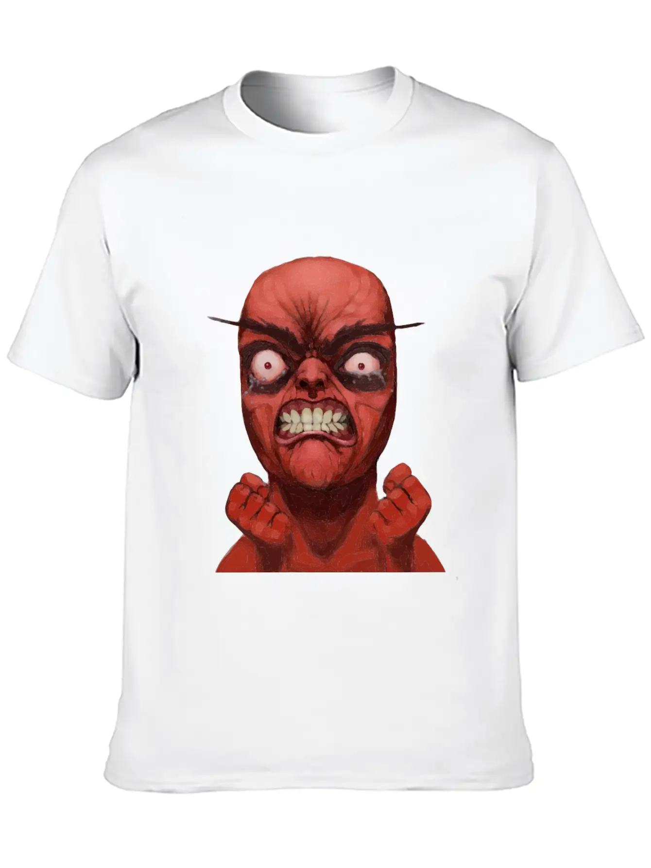 Realistic Rage Meme Face Stylish Everyday T-Shirt – Unisex Basic Cotton Tee