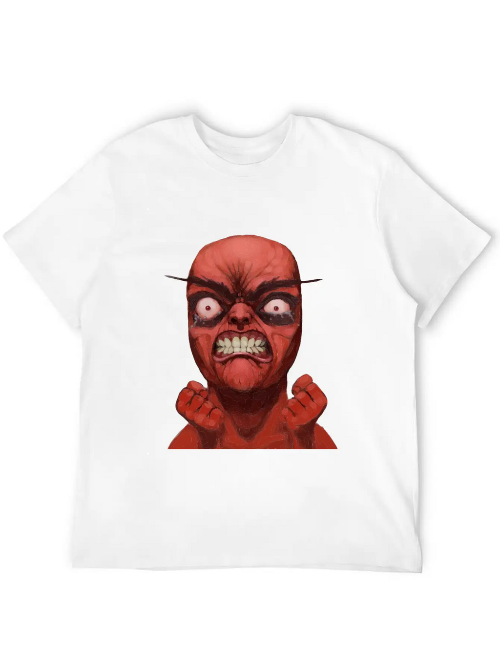 Realistic Rage Meme Face Stylish Everyday T-Shirt – Unisex Basic Cotton Tee