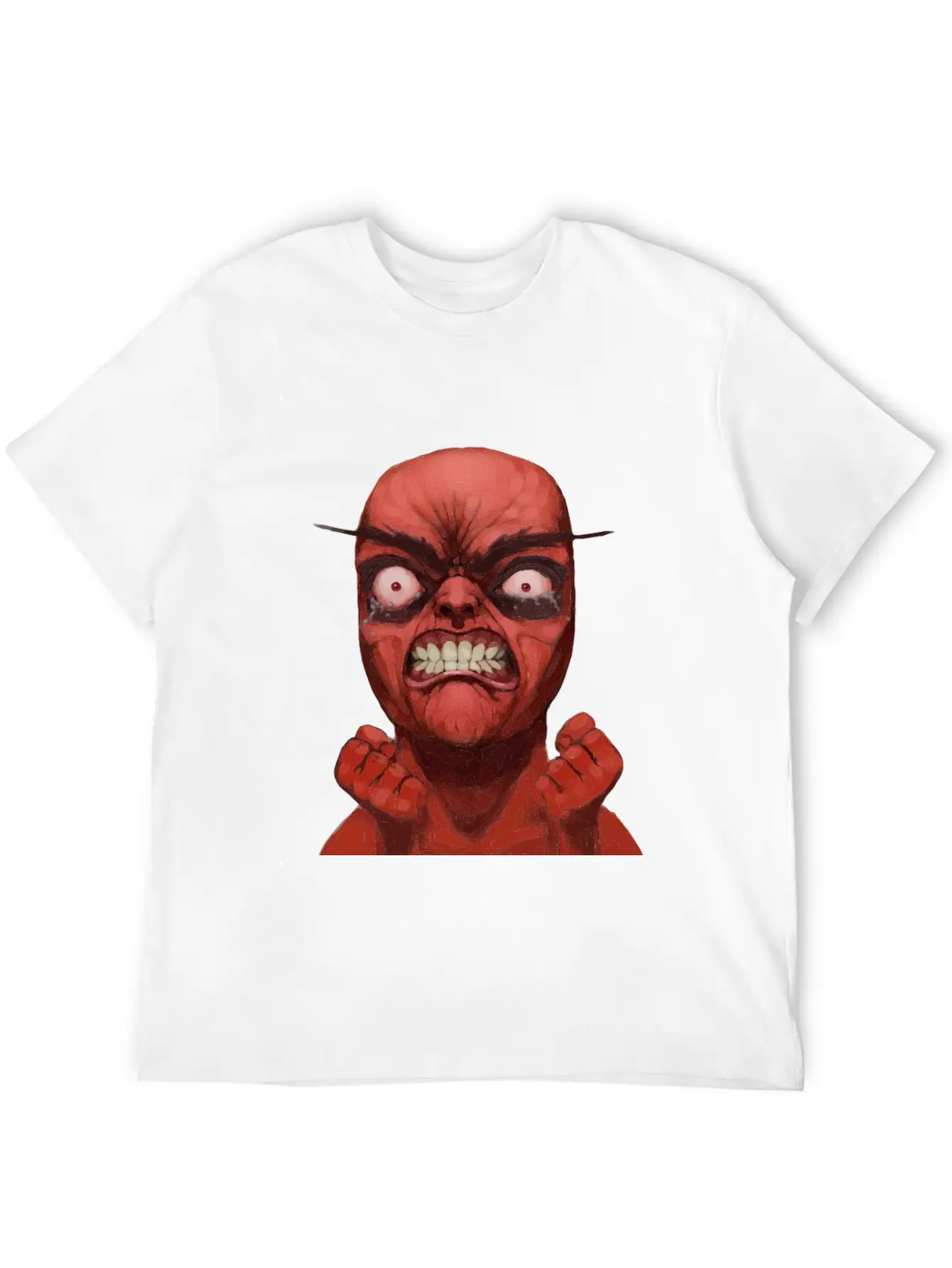 Realistic Rage Meme Face Stylish Everyday T-Shirt – Unisex Basic Cotton Tee