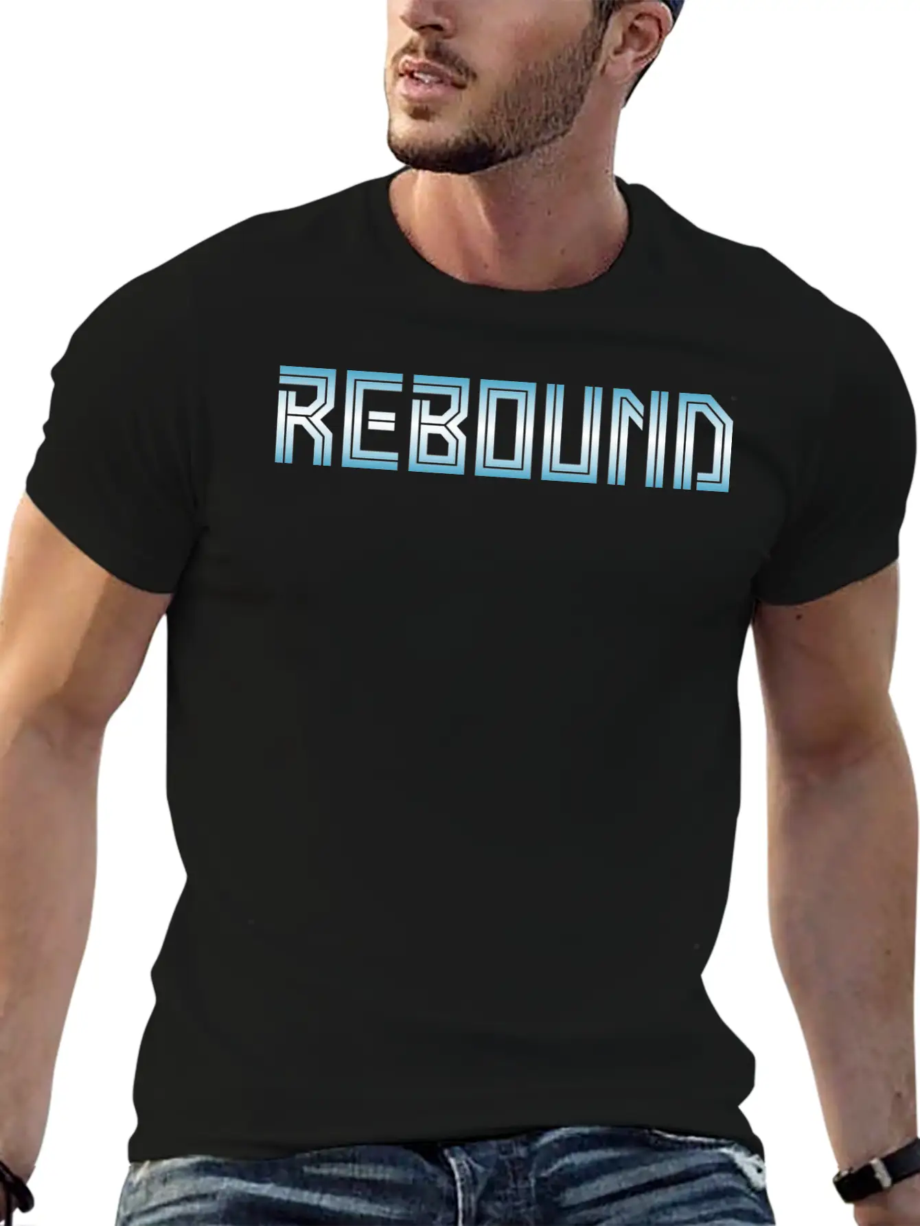 Rebound Gradient Basketball Unisex Casual T-Shirt – Clean Design For Daily Comfort