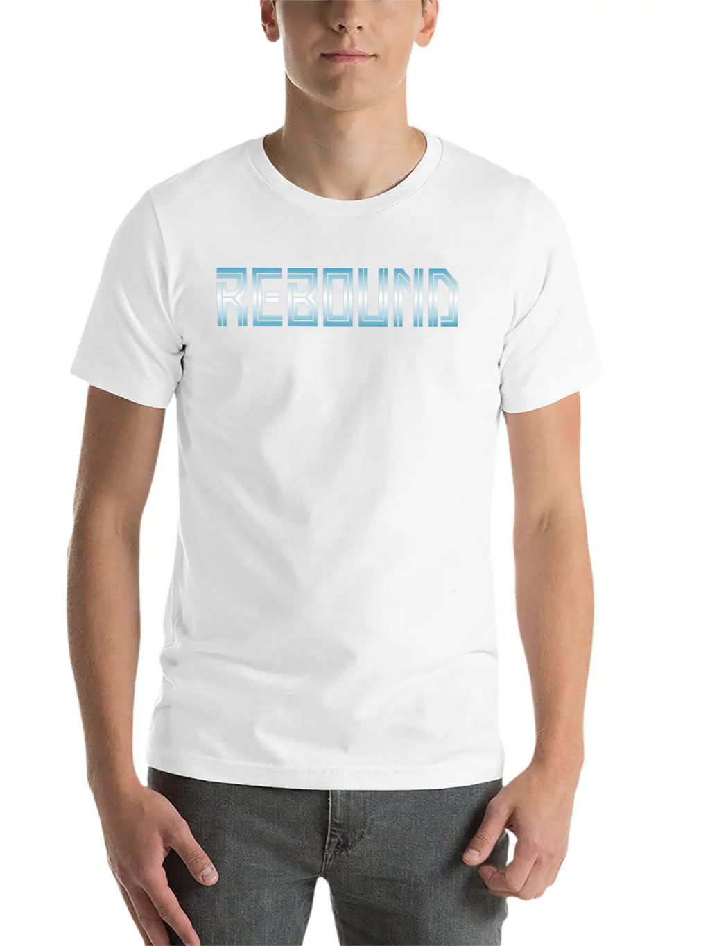 Rebound Gradient Basketball Unisex Casual T-Shirt – Clean Design For Daily Comfort
