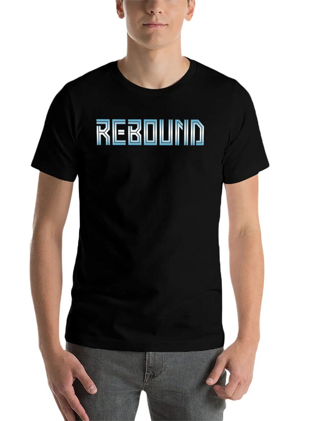 Rebound Gradient Basketball Unisex Casual T-Shirt – Clean Design For Daily Comfort