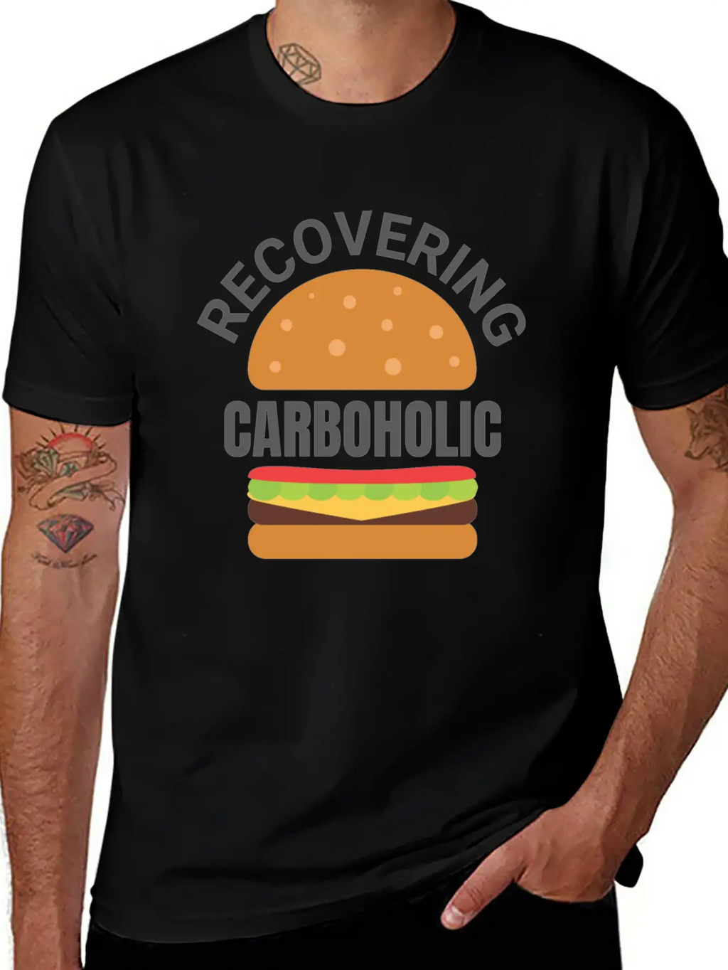 Recovering Carboholic Funny LowCarb Keto Diet Gift Breathable Soft Cotton T-Shirt – Timeless Casual Look