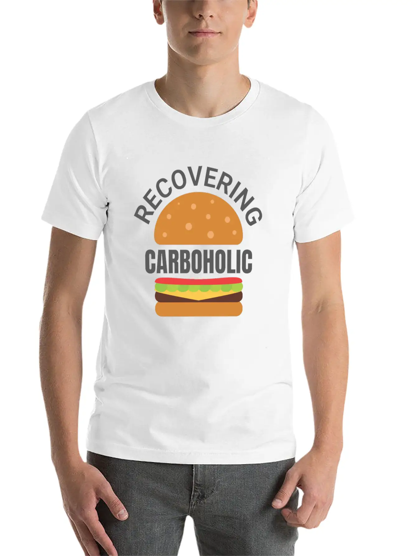 Recovering Carboholic Funny LowCarb Keto Diet Gift Breathable Soft Cotton T-Shirt – Timeless Casual Look