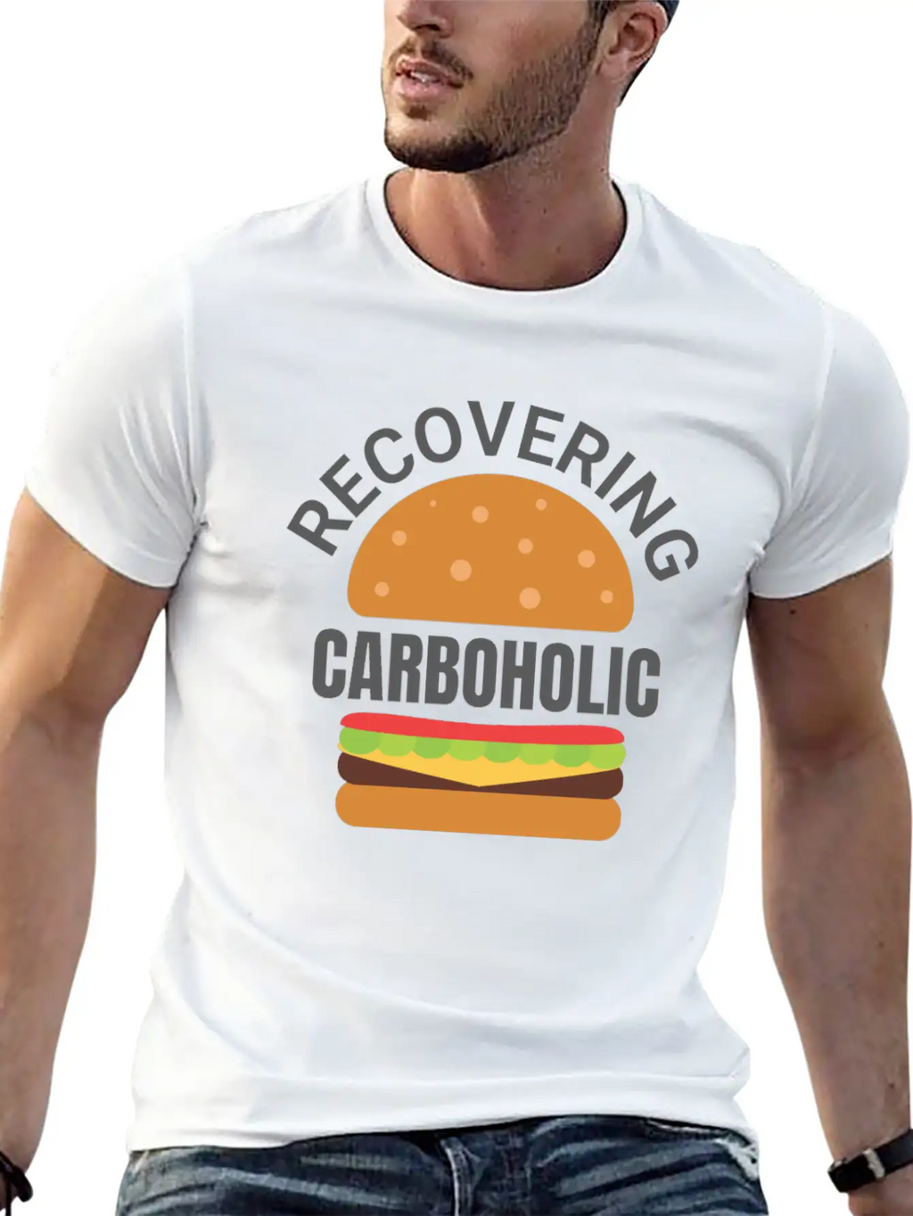Recovering Carboholic Funny LowCarb Keto Diet Gift Breathable Soft Cotton T-Shirt – Timeless Casual Look