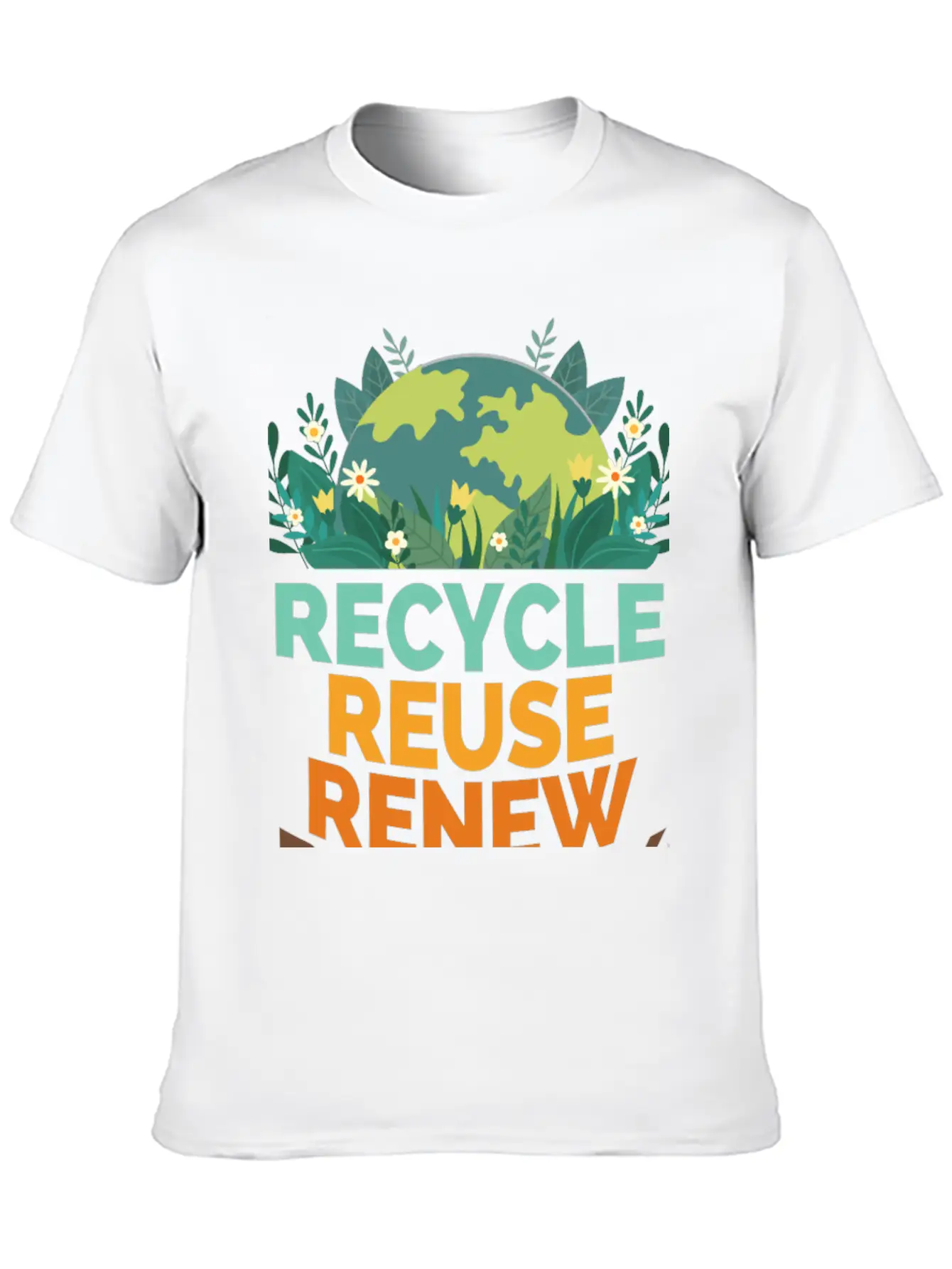 Recycle Reuse Renew Rethink Relaxed Everyday Tee – Lightweight And Durable Cotton
