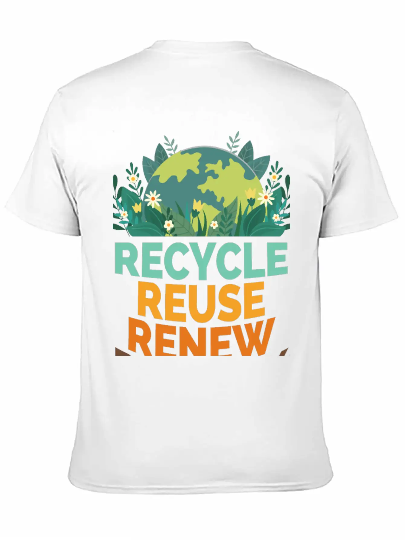 Recycle Reuse Renew Rethink Relaxed Everyday Tee – Lightweight And Durable Cotton