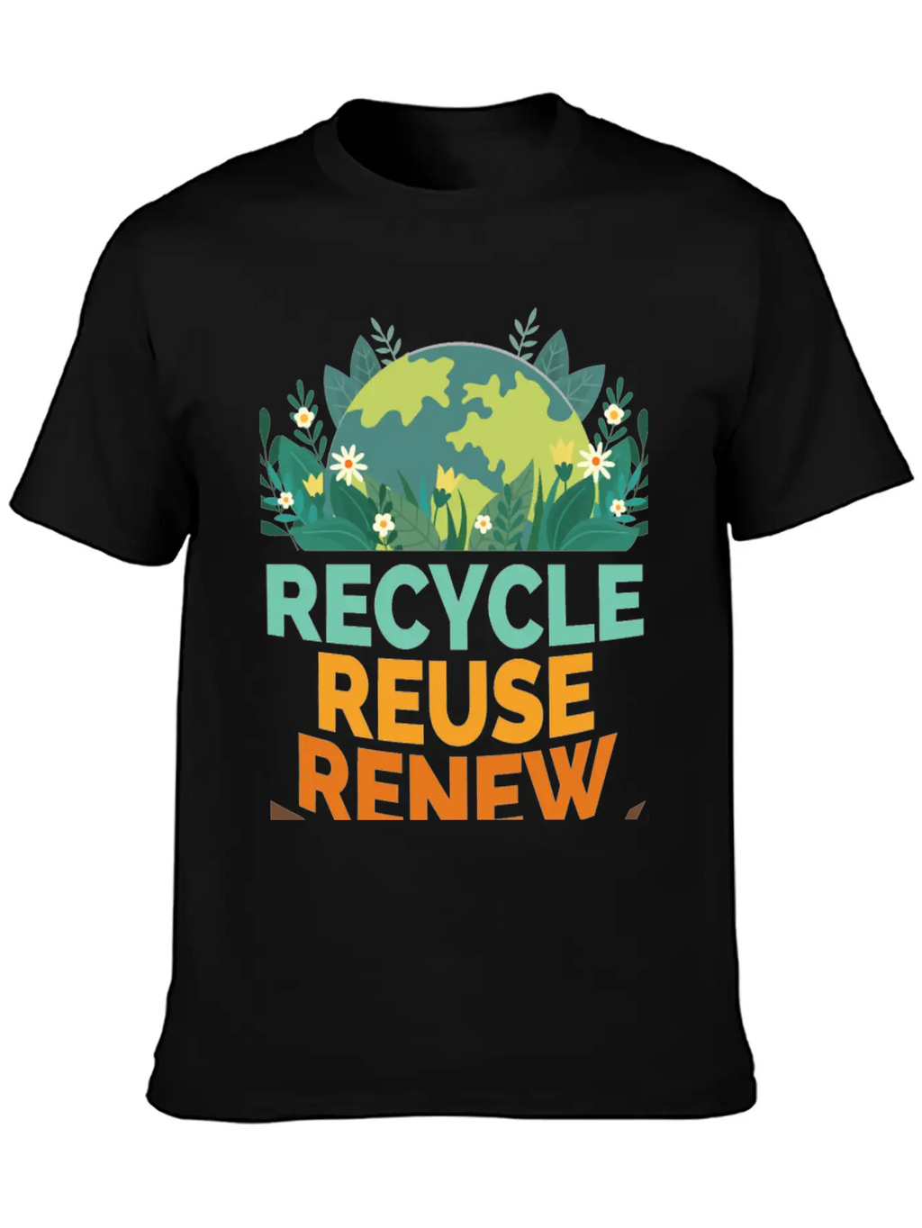 Recycle Reuse Renew Rethink Relaxed Everyday Tee – Lightweight And Durable Cotton