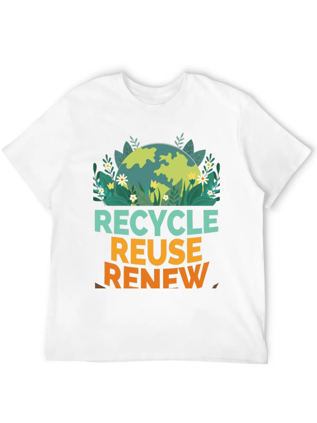 Recycle Reuse Renew Rethink Relaxed Everyday Tee – Lightweight And Durable Cotton