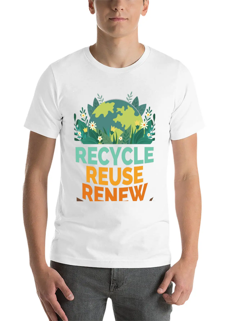 Recycle Reuse Renew Rethink Relaxed Everyday Tee – Lightweight And Durable Cotton
