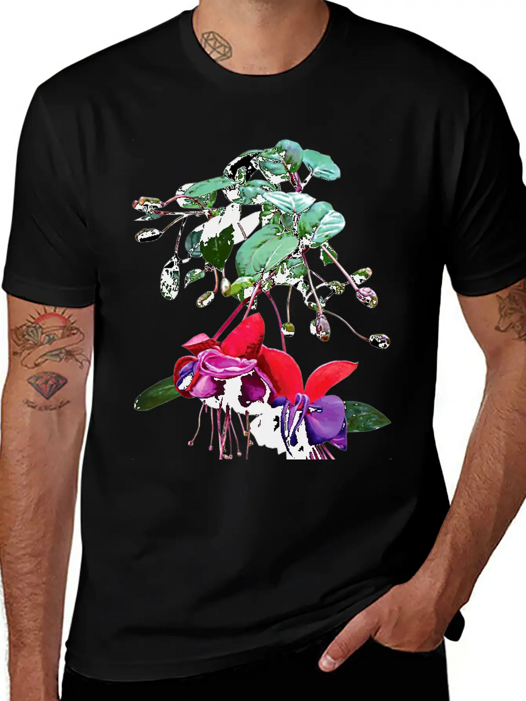 Red And Purple Fuschia Timeless Short Sleeve Tee – Comfy And Minimalist Design