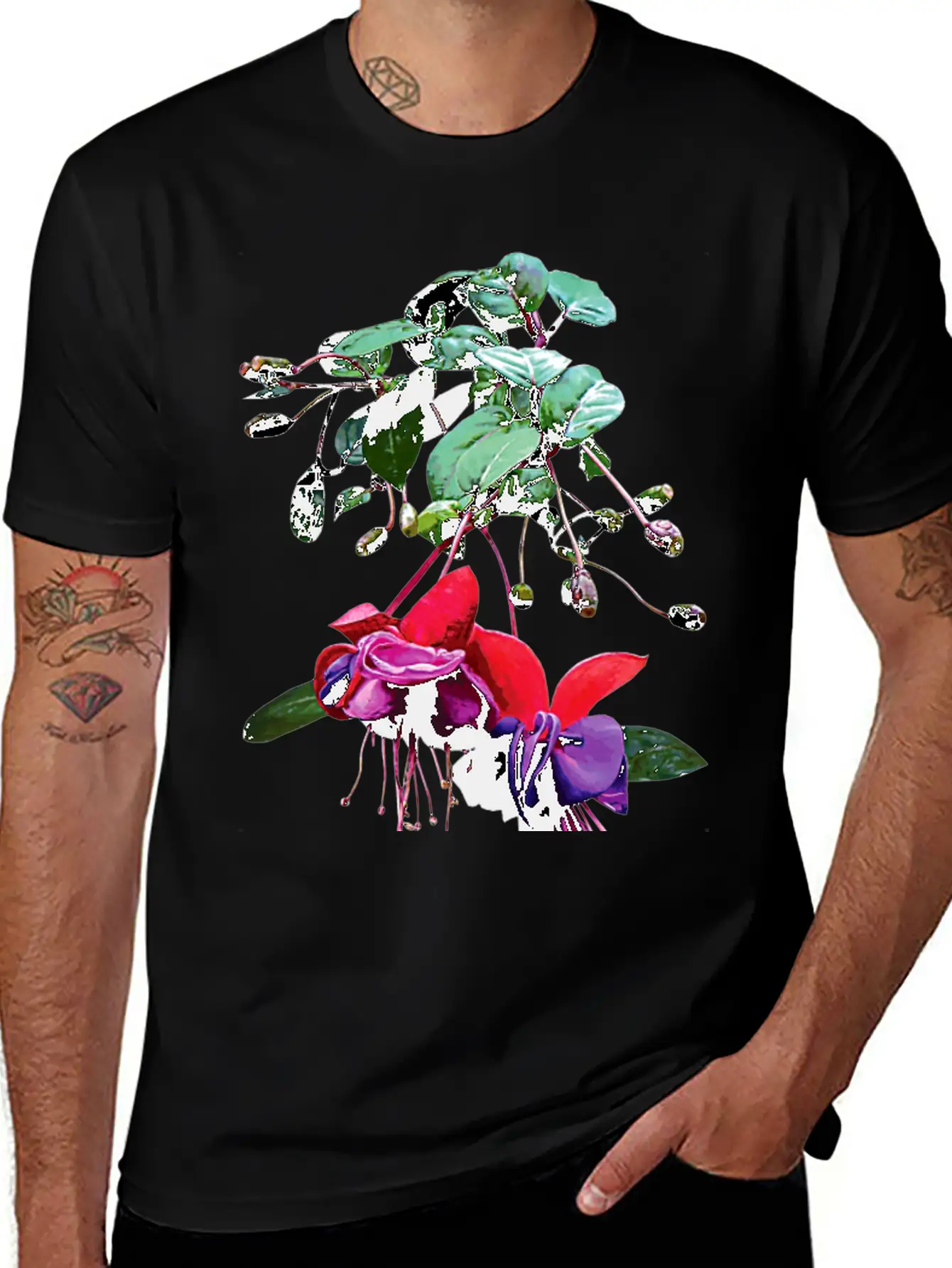 Red And Purple Fuschia Timeless Short Sleeve Tee – Comfy And Minimalist Design