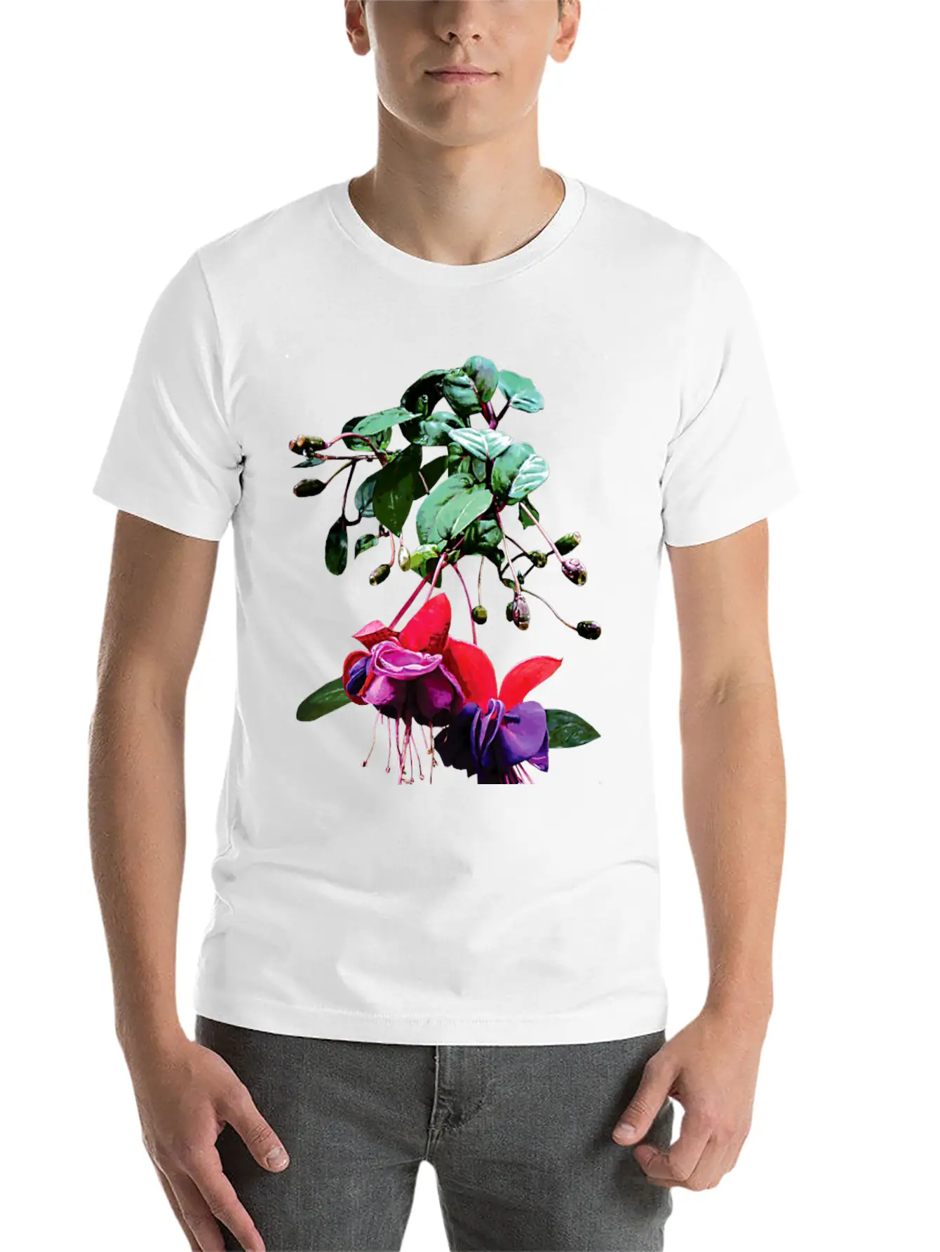 Red And Purple Fuschia Timeless Short Sleeve Tee – Comfy And Minimalist Design