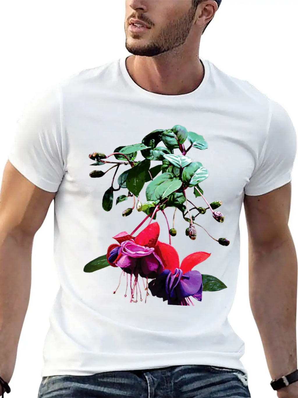Red And Purple Fuschia Timeless Short Sleeve Tee – Comfy And Minimalist Design