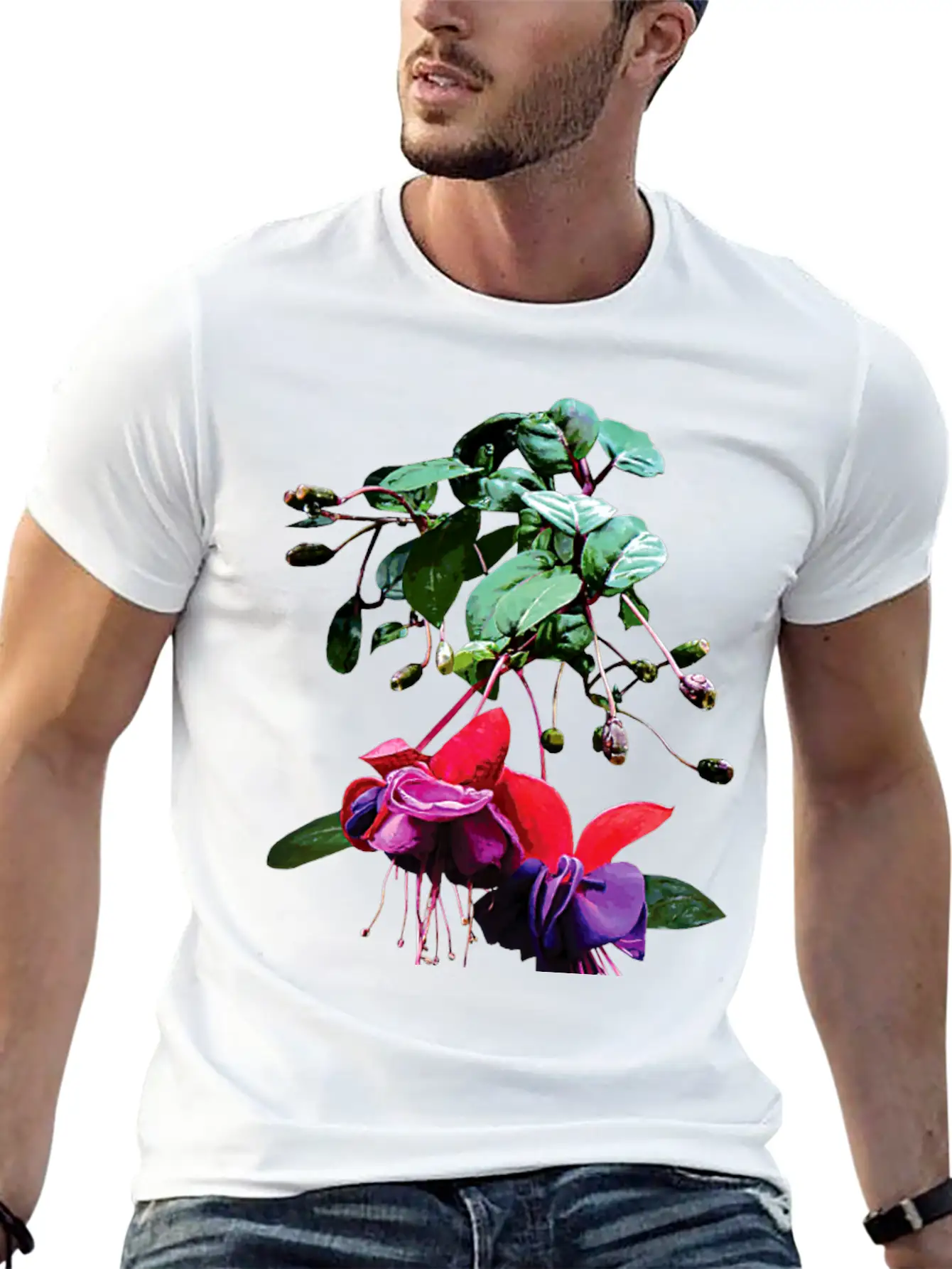 Red And Purple Fuschia Timeless Short Sleeve Tee – Comfy And Minimalist Design