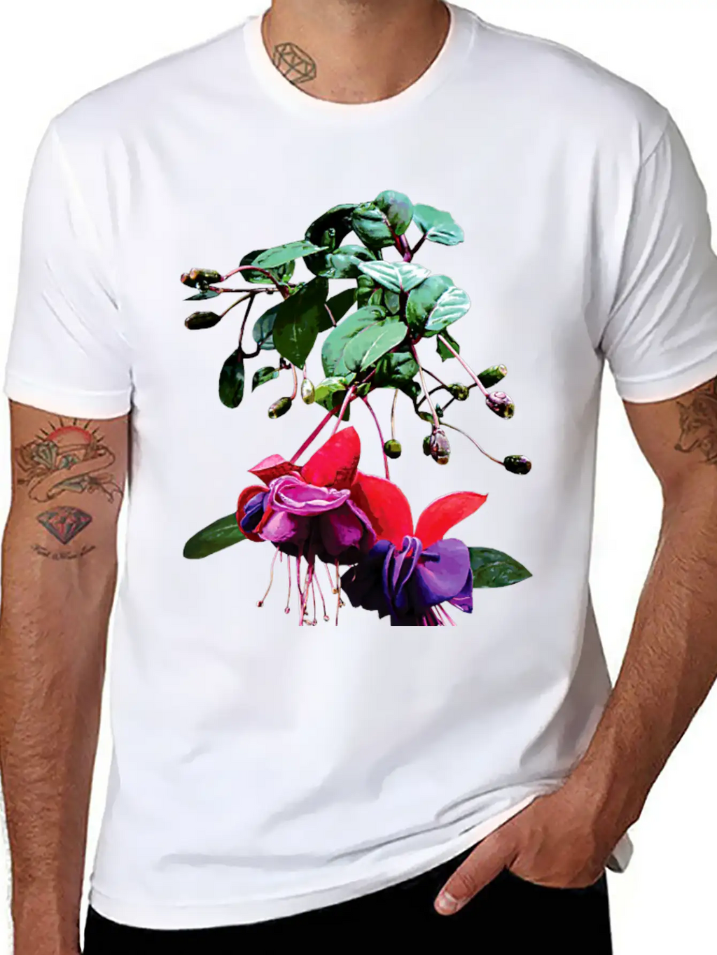 Red And Purple Fuschia Timeless Short Sleeve Tee – Comfy And Minimalist Design
