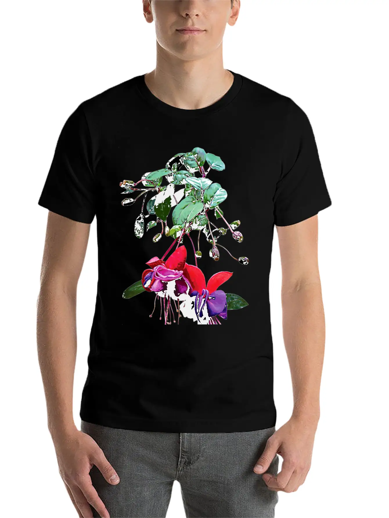 Red And Purple Fuschia Timeless Short Sleeve Tee – Comfy And Minimalist Design