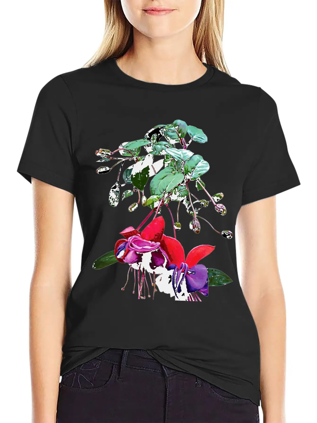 Red And Purple Fuschia Timeless Short Sleeve Tee – Comfy And Minimalist Design