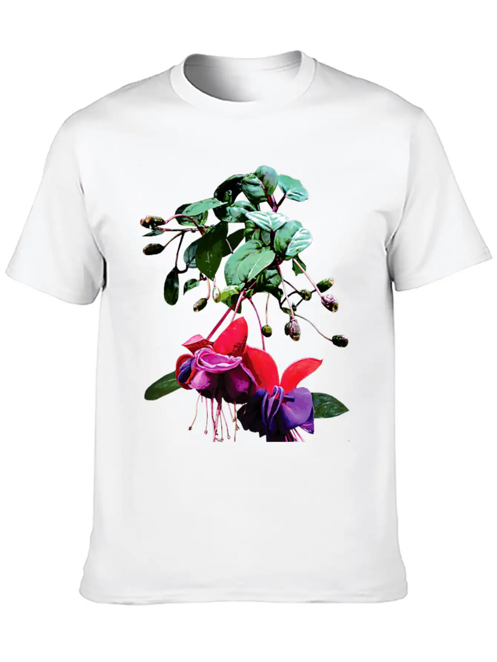 Red And Purple Fuschia Timeless Short Sleeve Tee – Comfy And Minimalist Design