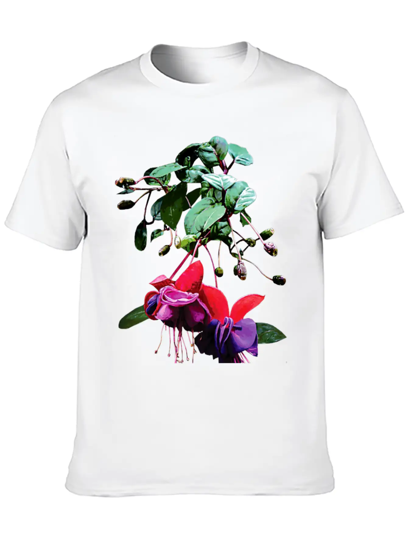 Red And Purple Fuschia Timeless Short Sleeve Tee – Comfy And Minimalist Design