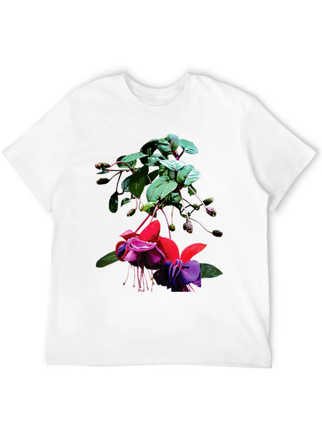Red And Purple Fuschia Timeless Short Sleeve Tee – Comfy And Minimalist Design