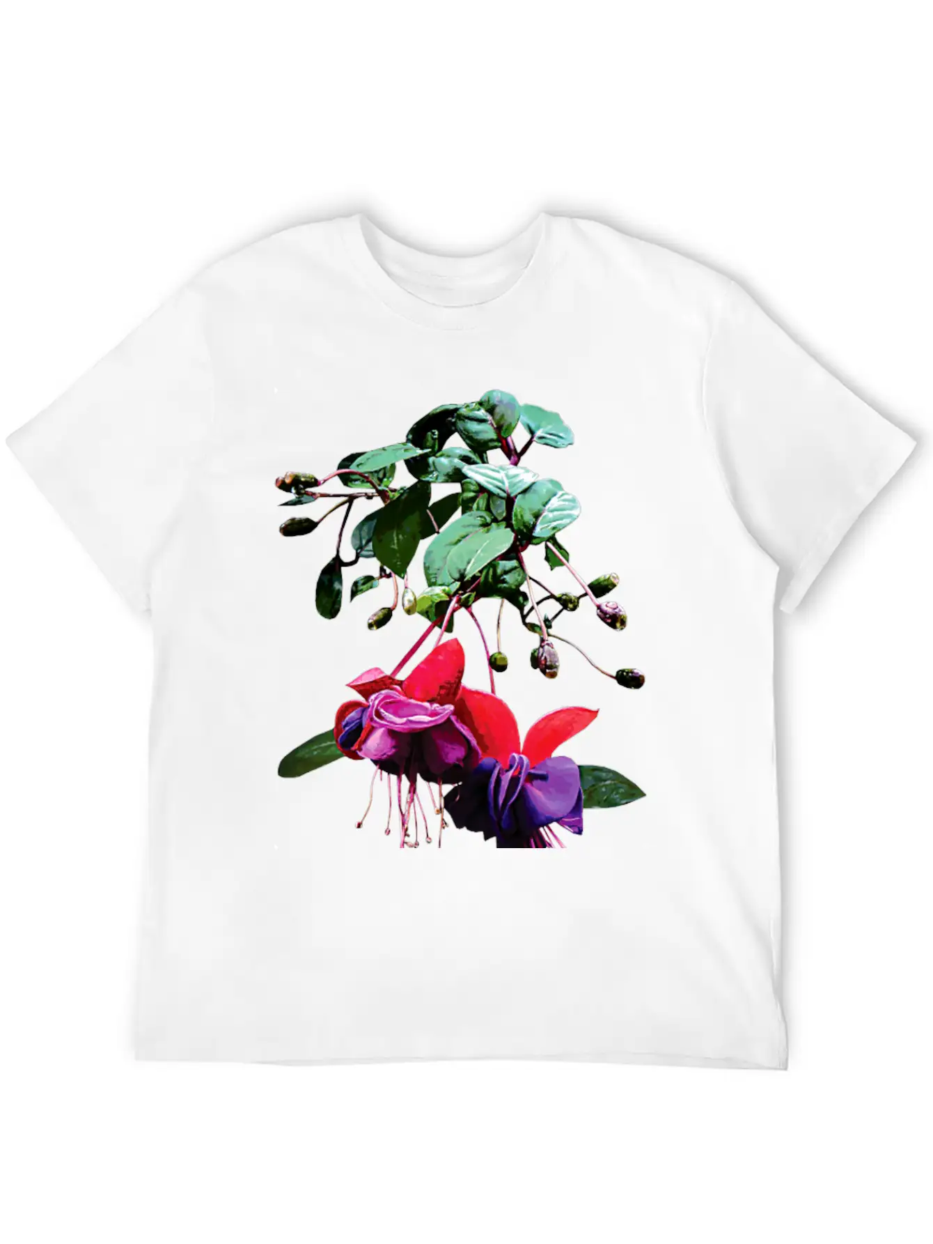 Red And Purple Fuschia Timeless Short Sleeve Tee – Comfy And Minimalist Design
