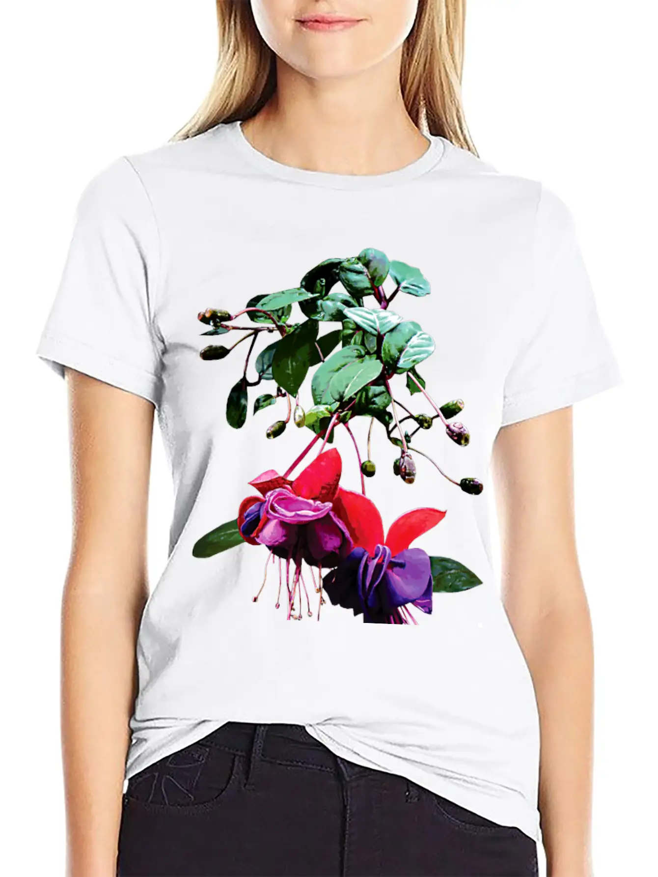 Red And Purple Fuschia Timeless Short Sleeve Tee – Comfy And Minimalist Design