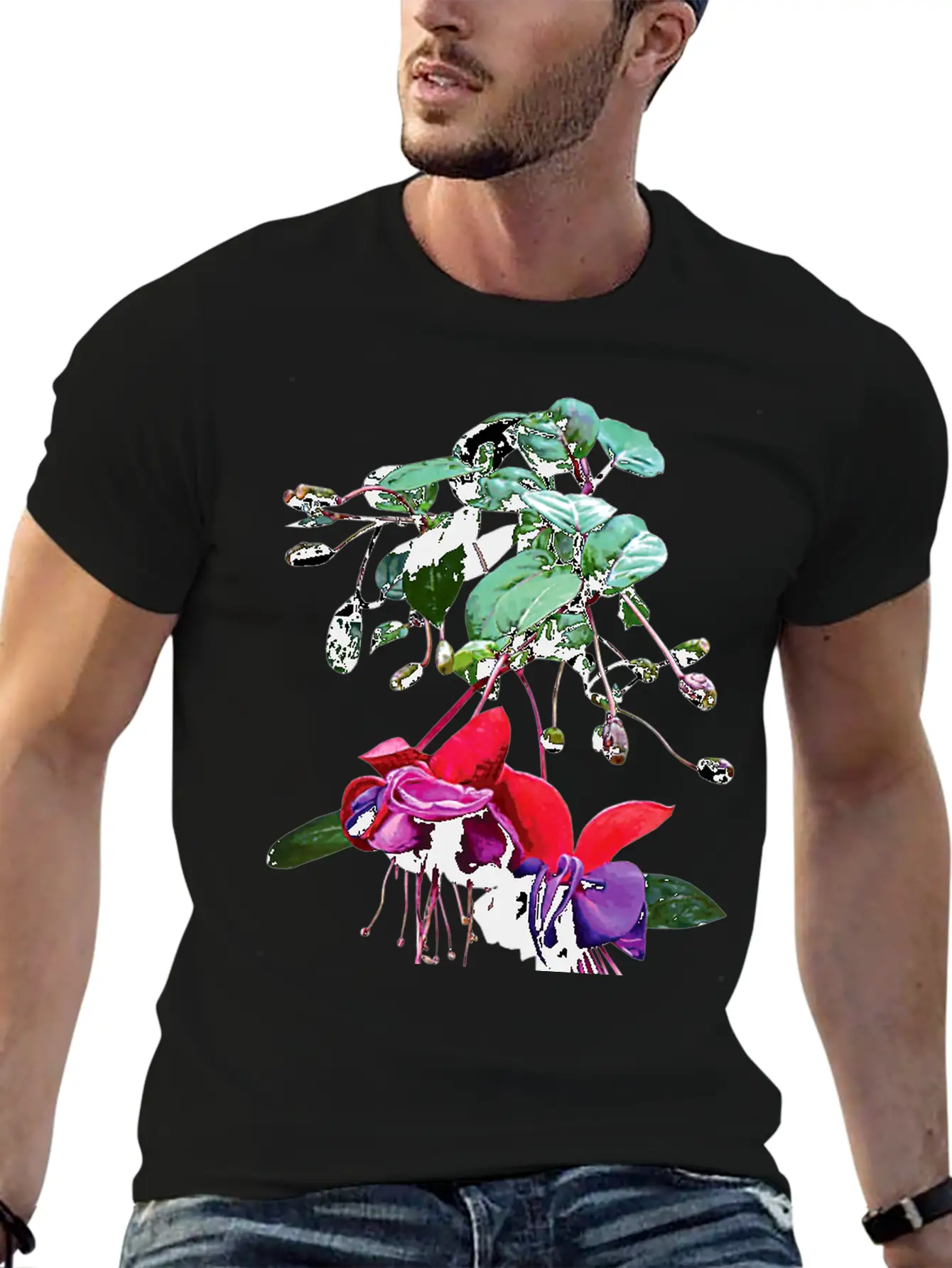 Red And Purple Fuschia Timeless Short Sleeve Tee – Comfy And Minimalist Design