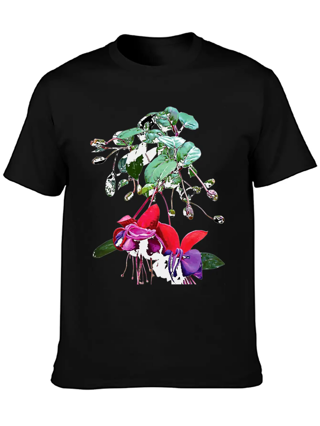 Red And Purple Fuschia Timeless Short Sleeve Tee – Comfy And Minimalist Design