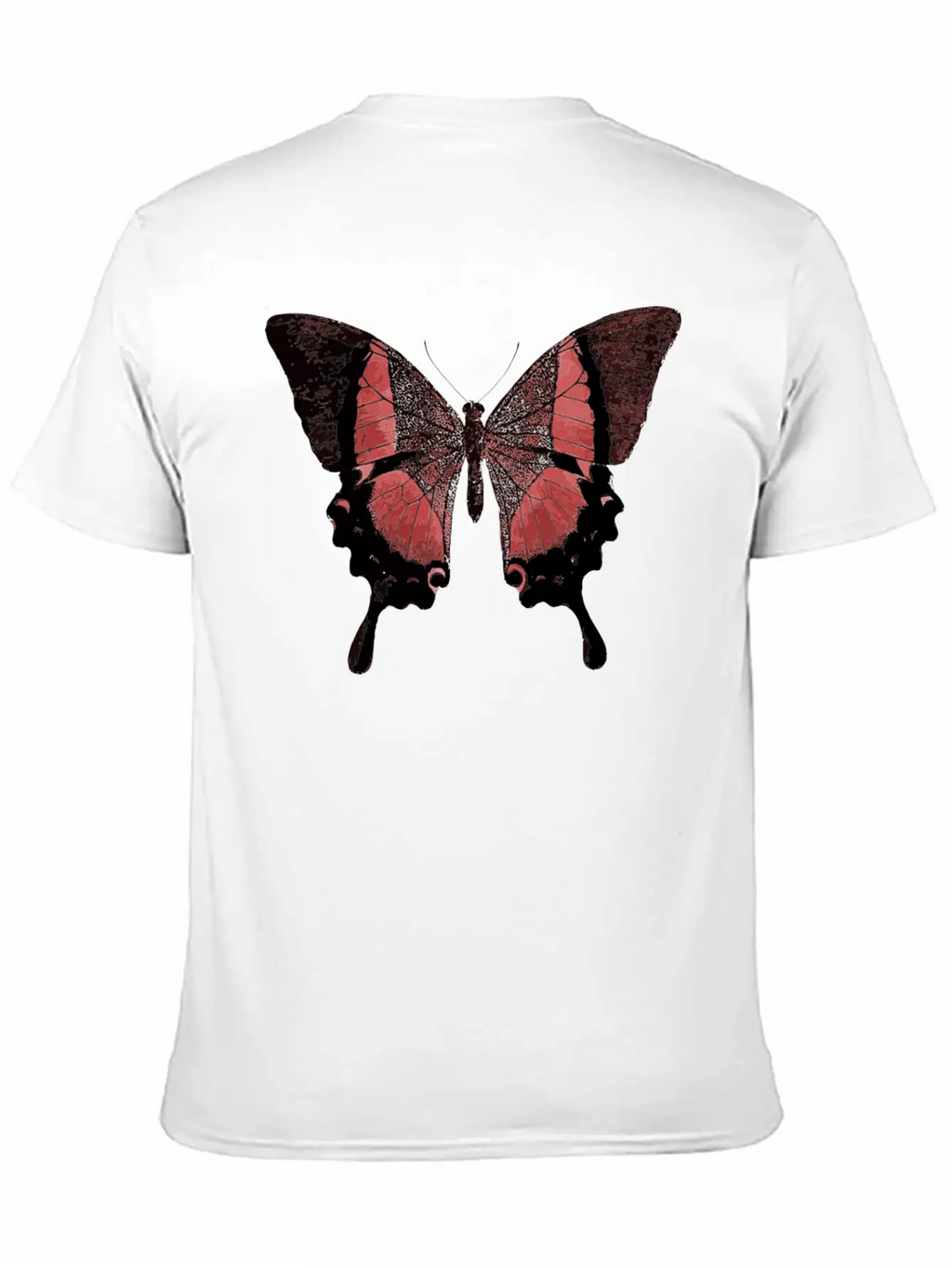 Red Butterfly Basic Graphic T-Shirt – Daily Comfort In Soft Cotton