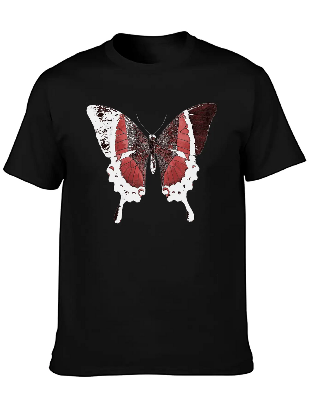 Red Butterfly Basic Graphic T-Shirt – Daily Comfort In Soft Cotton