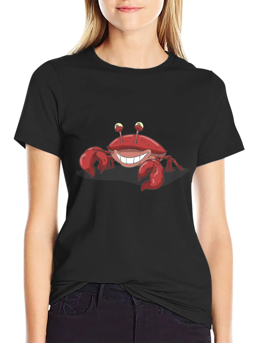 Red Crab Smiling Stylish Everyday T-Shirt – Unisex Basic Cotton Tee