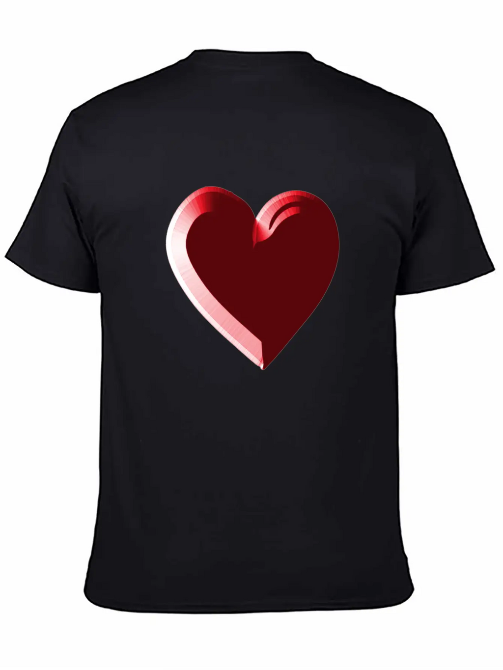 Red Heart Red Love Timeless Short Sleeve Tee – Comfy And Minimalist Design