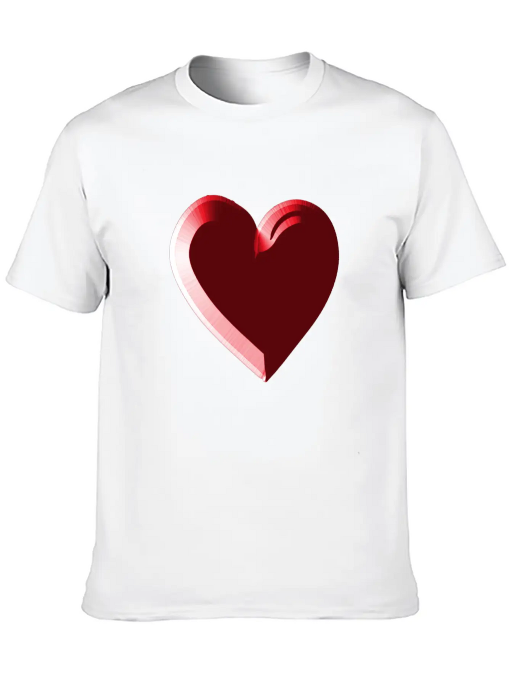 Red Heart Red Love Timeless Short Sleeve Tee – Comfy And Minimalist Design